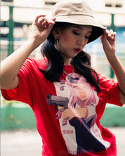 Love Detective Chika - T-Shirt-Black-S-Iced Tea Aesthetics