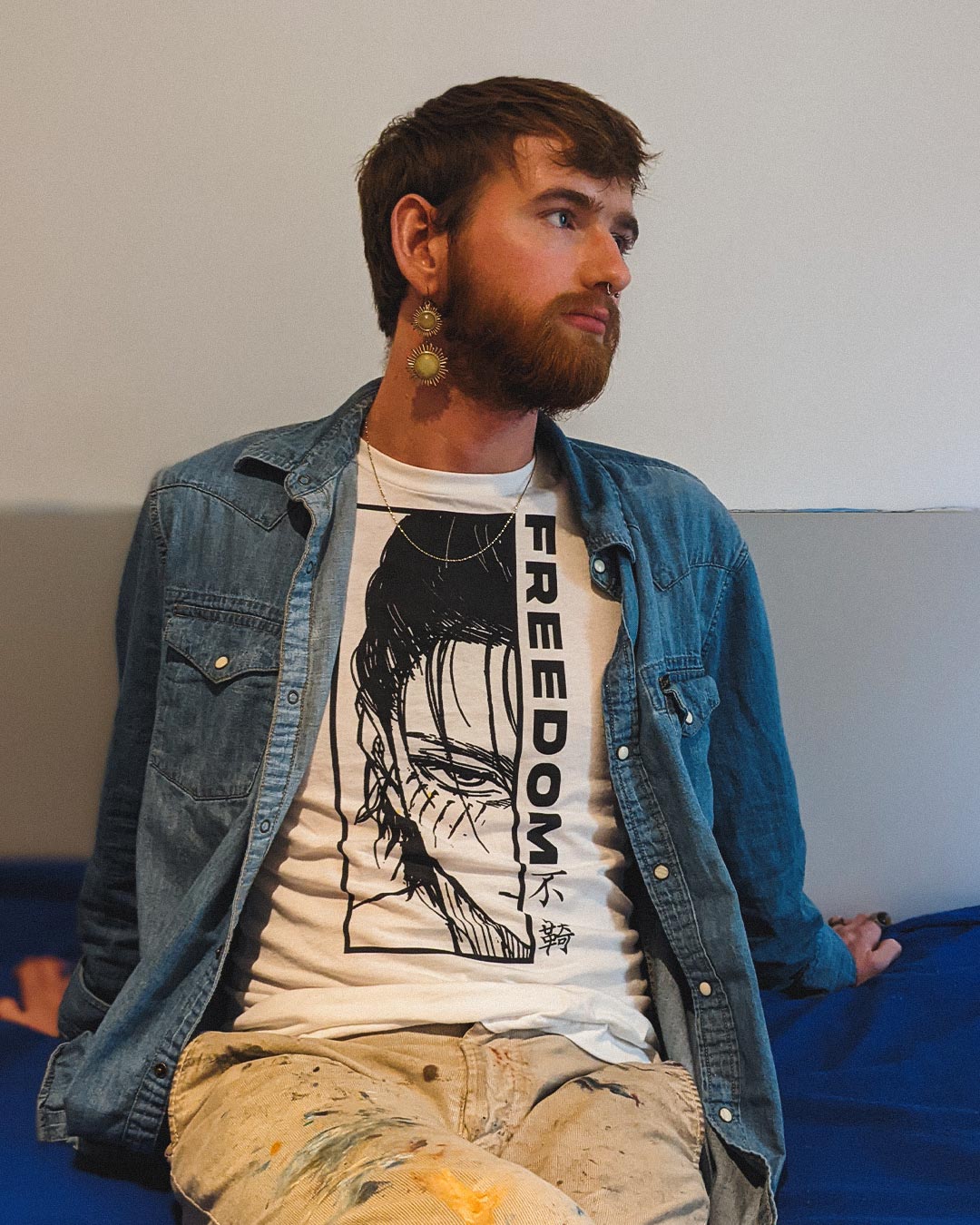 Eren (FREEDOM) - T-Shirt-Black-S-Iced Tea Aesthetics