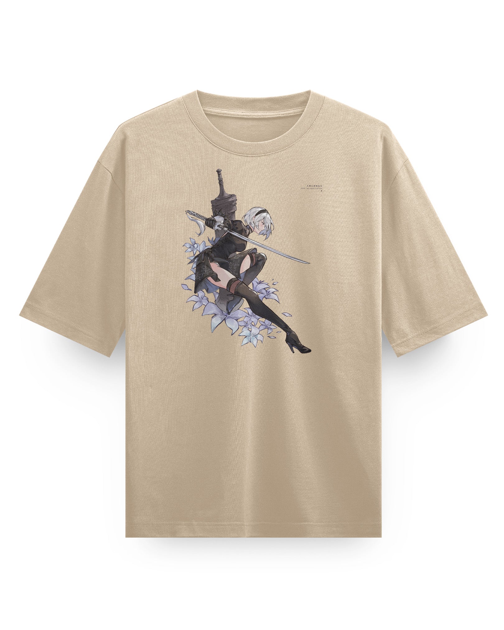 2B (Moonflower) - Oversized Heavy Tee