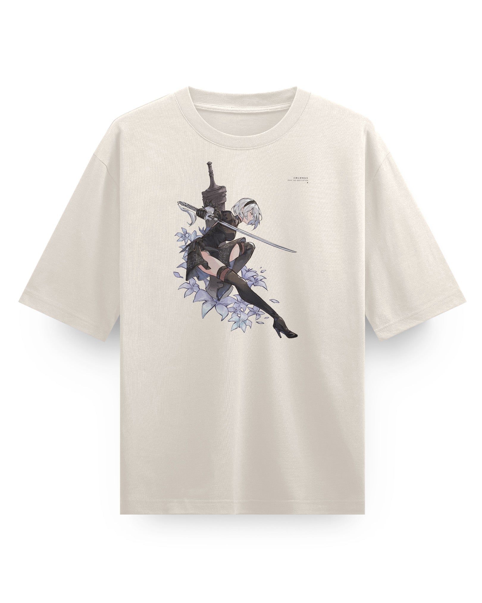 2B (Moonflower) - Oversized Heavy Tee