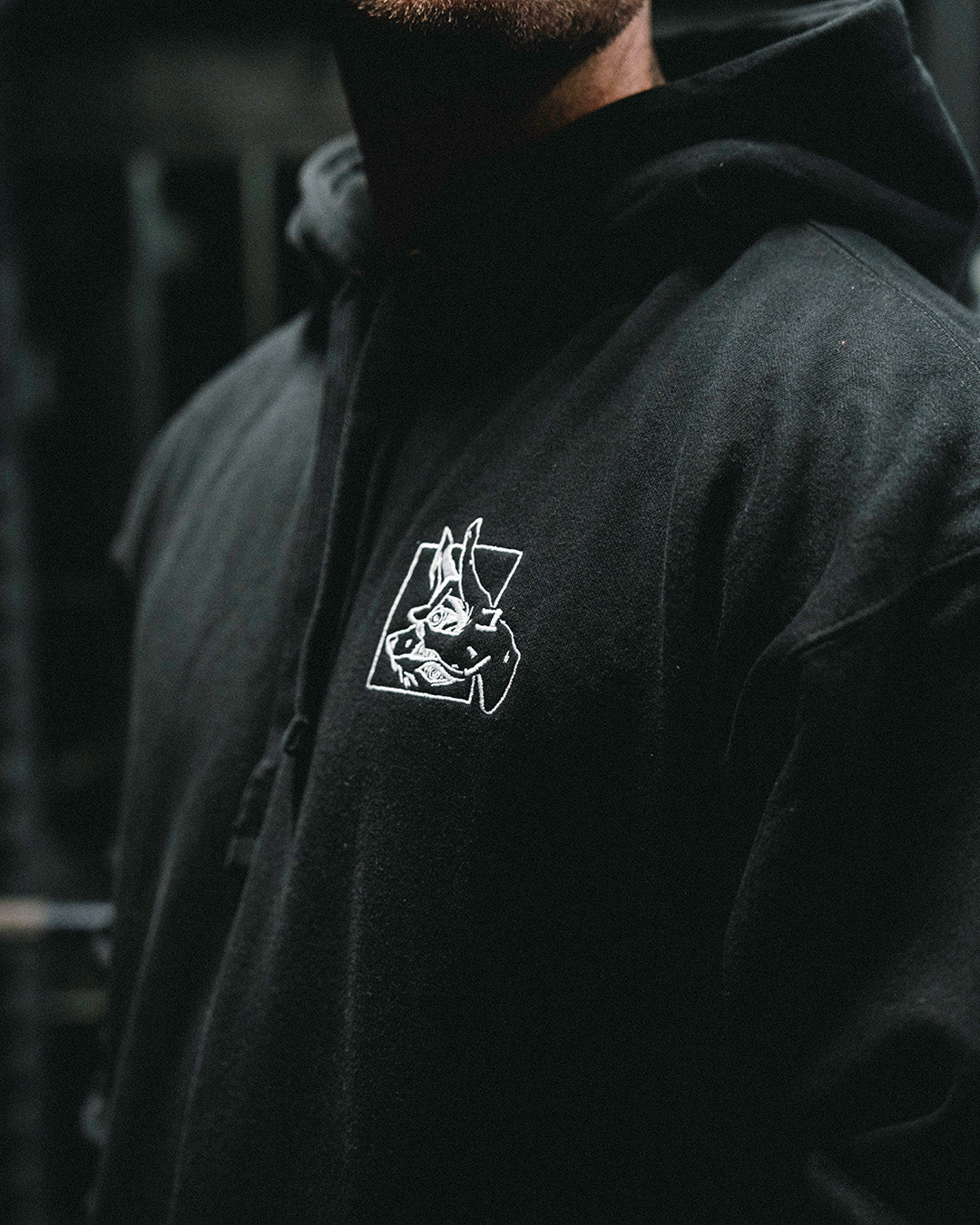 FOX DEVIL - Embroidery Hoodie