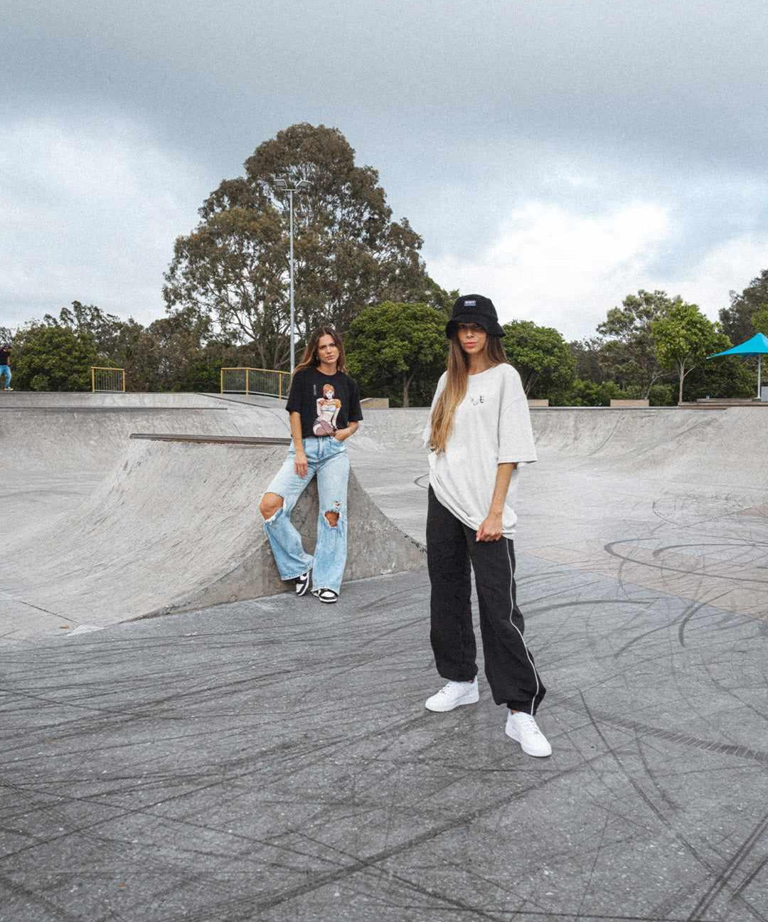 NOBARA - Oversized Heavy Tee-Faded Black-S-Iced Tea Aesthetics