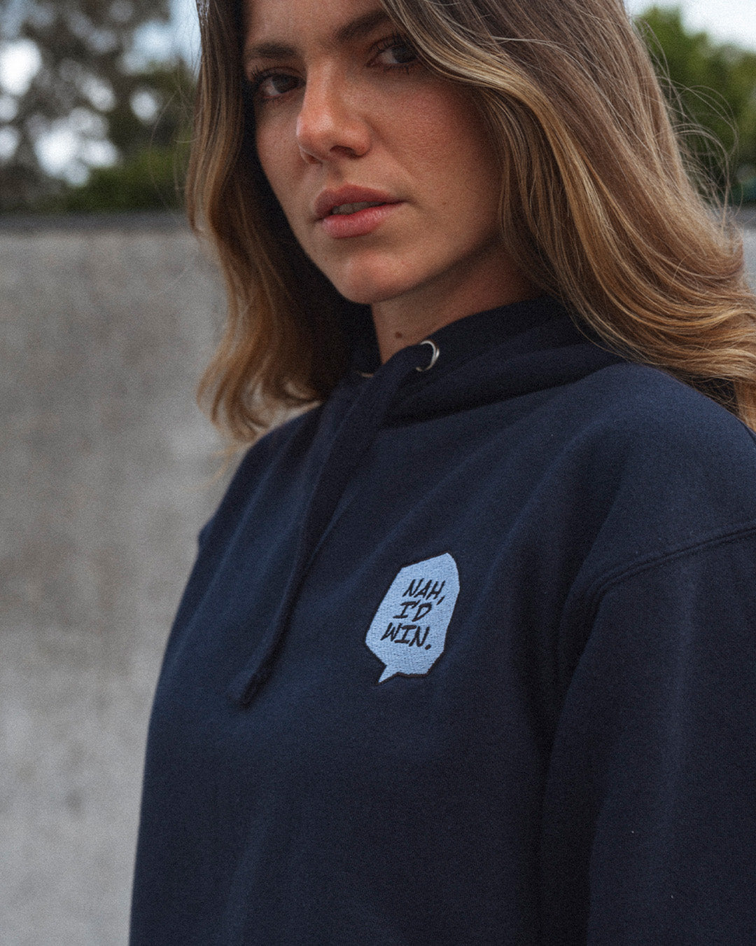 Nah I'd Win - Embroidery Hoodie