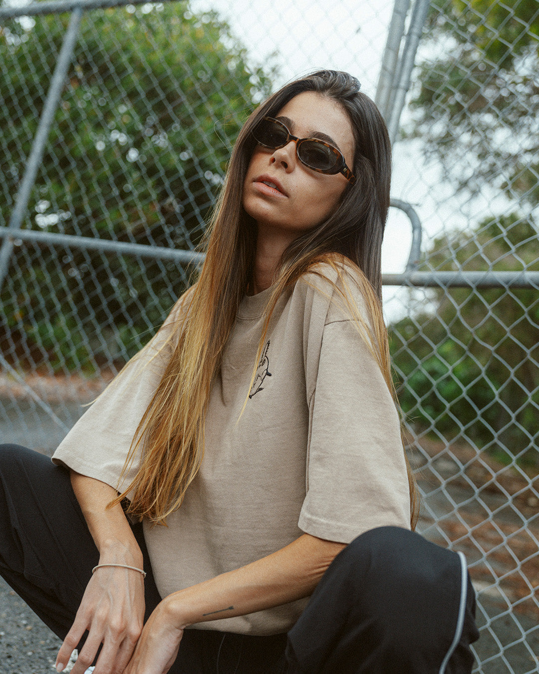 Pochita Mini (Embroidery ) - Oversized Heavy Tee