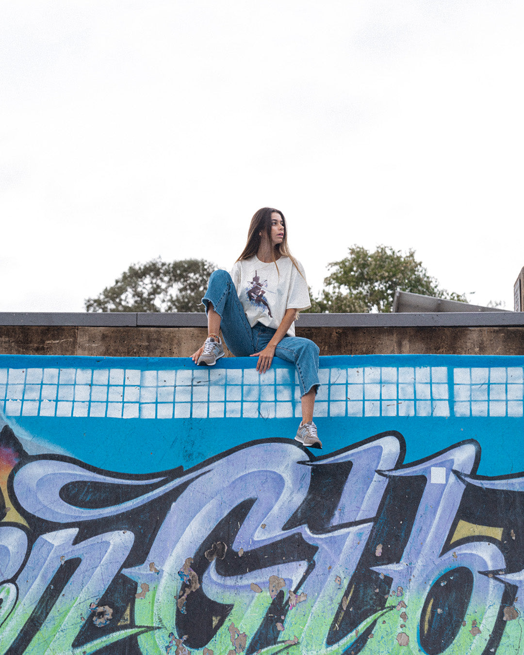 2B (Moonflower) - Oversized Heavy Tee