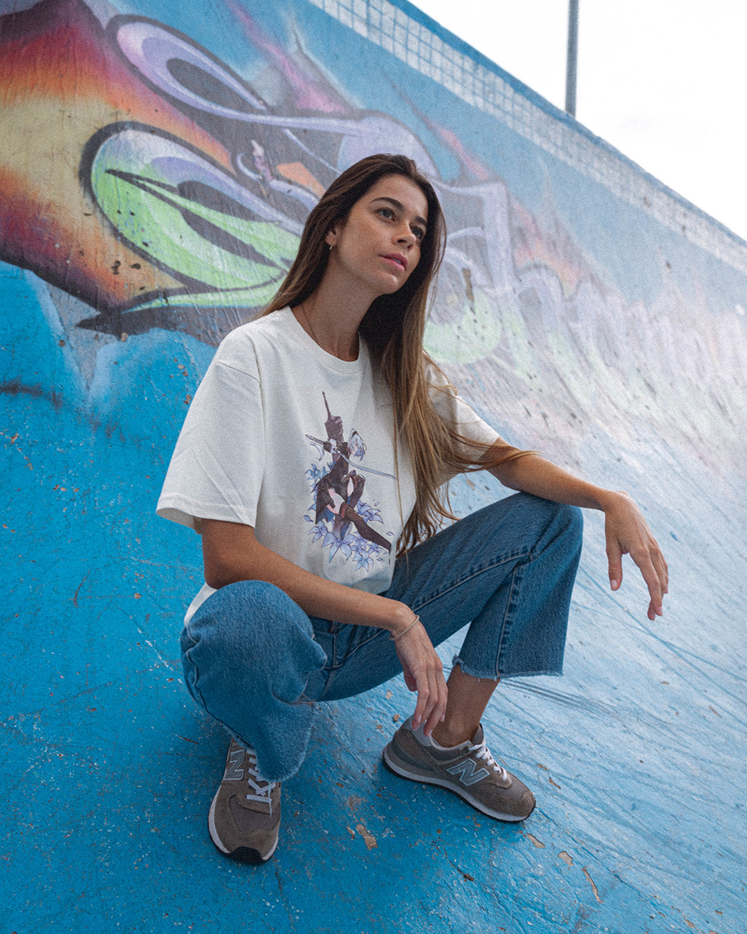 2B (Moonflower) - Oversized Heavy Tee