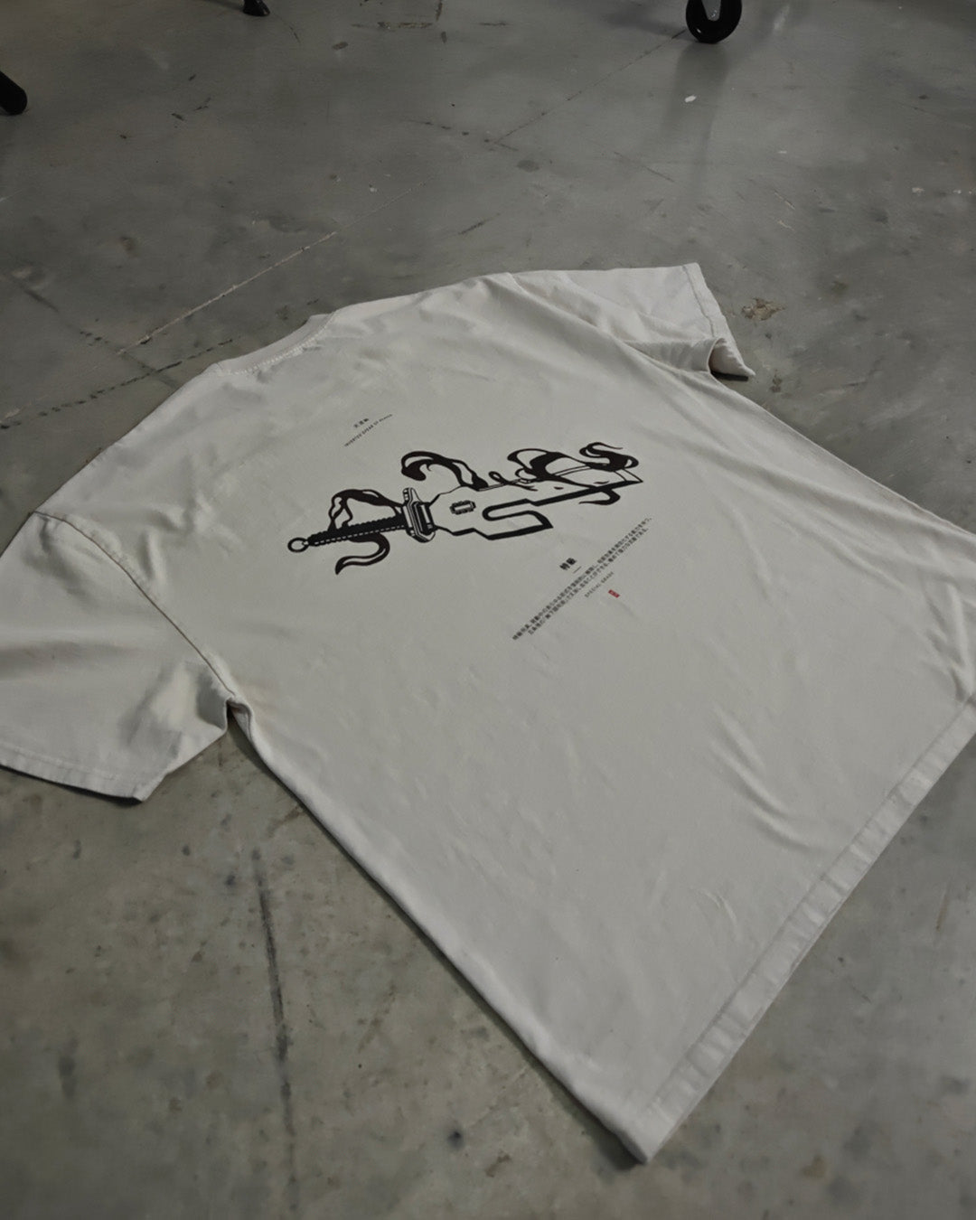 SPEAR OF HEAVEN - Oversized Heavy Tee-Faded Black-S-Iced Tea Aesthetics