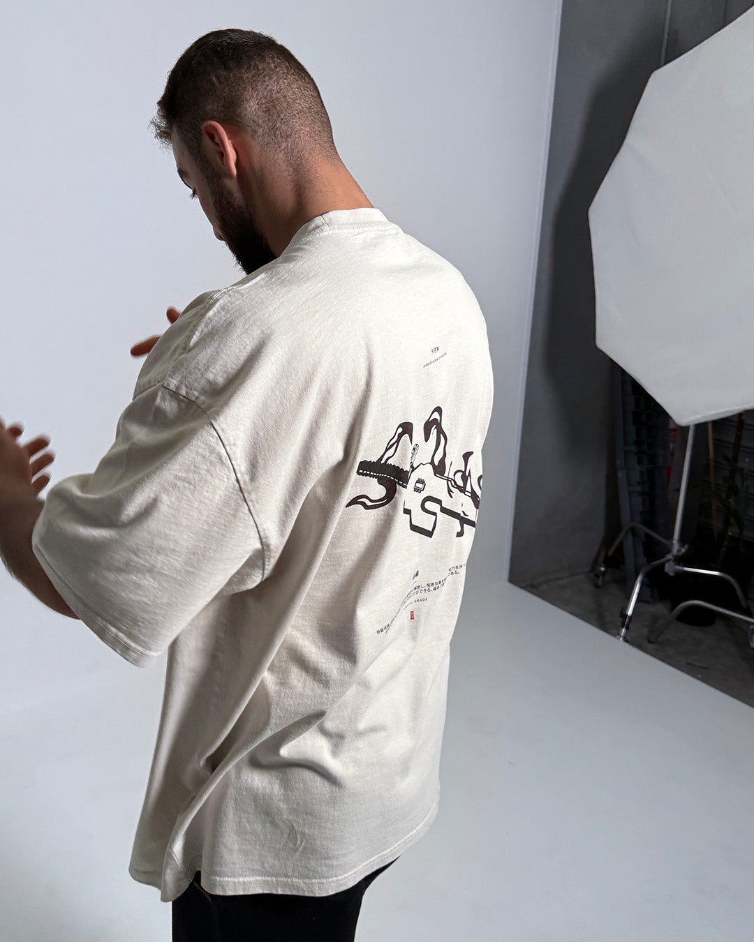 SPEAR OF HEAVEN - Oversized Heavy Tee-Faded Black-S-Iced Tea Aesthetics