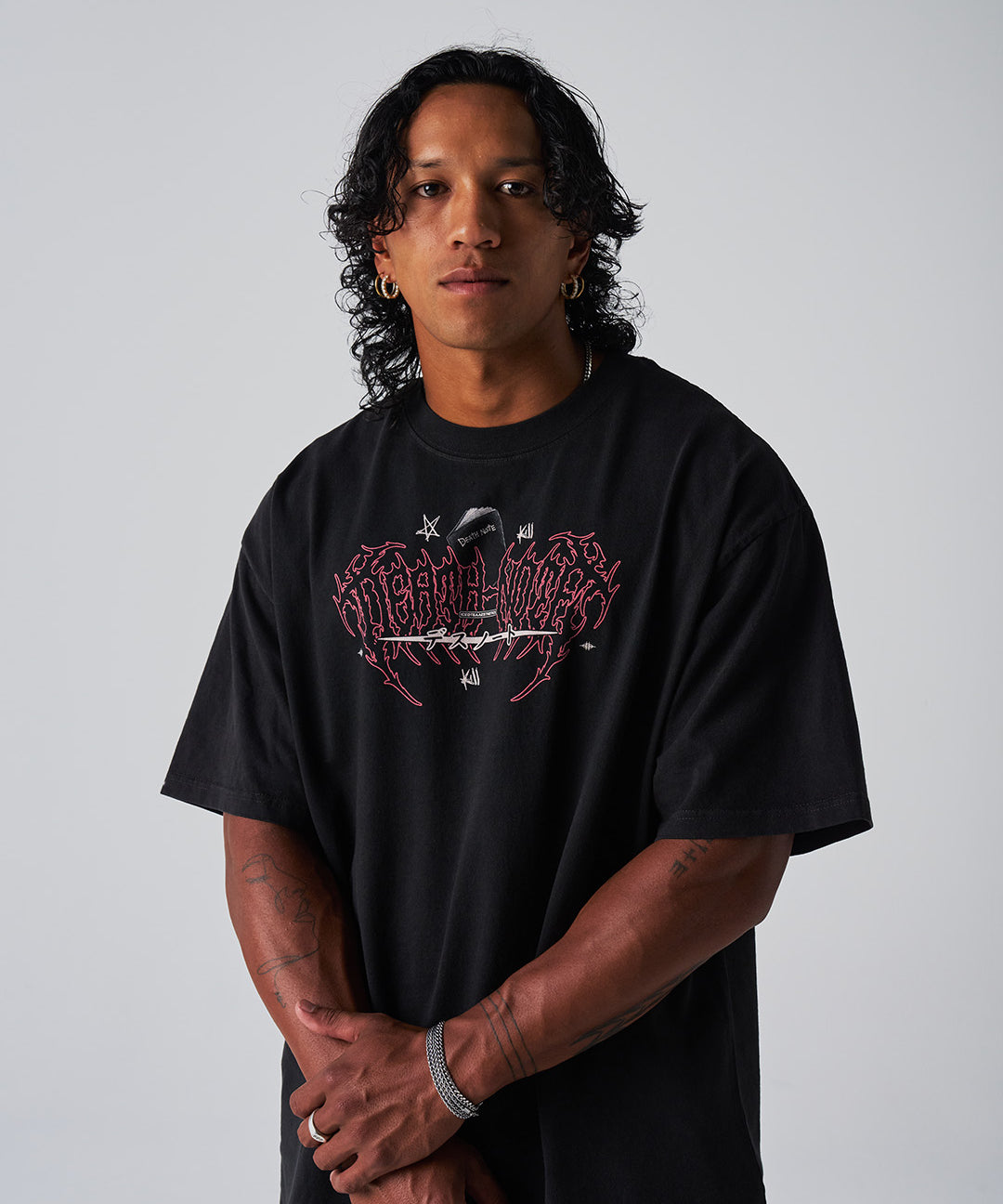 ROT - Oversized Heavy Tee-Faded Black-S-Iced Tea Aesthetics