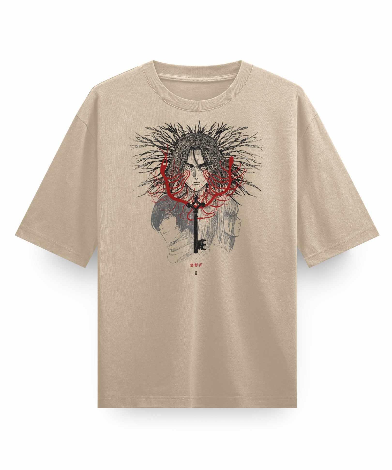 PATHS - Oversized Heavy Tee-Faded Khaki-S-Iced Tea Aesthetics