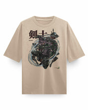 Soshiro (Swordsman) - Oversized Heavy Tee-Faded Black-S-Iced Tea Aesthetics