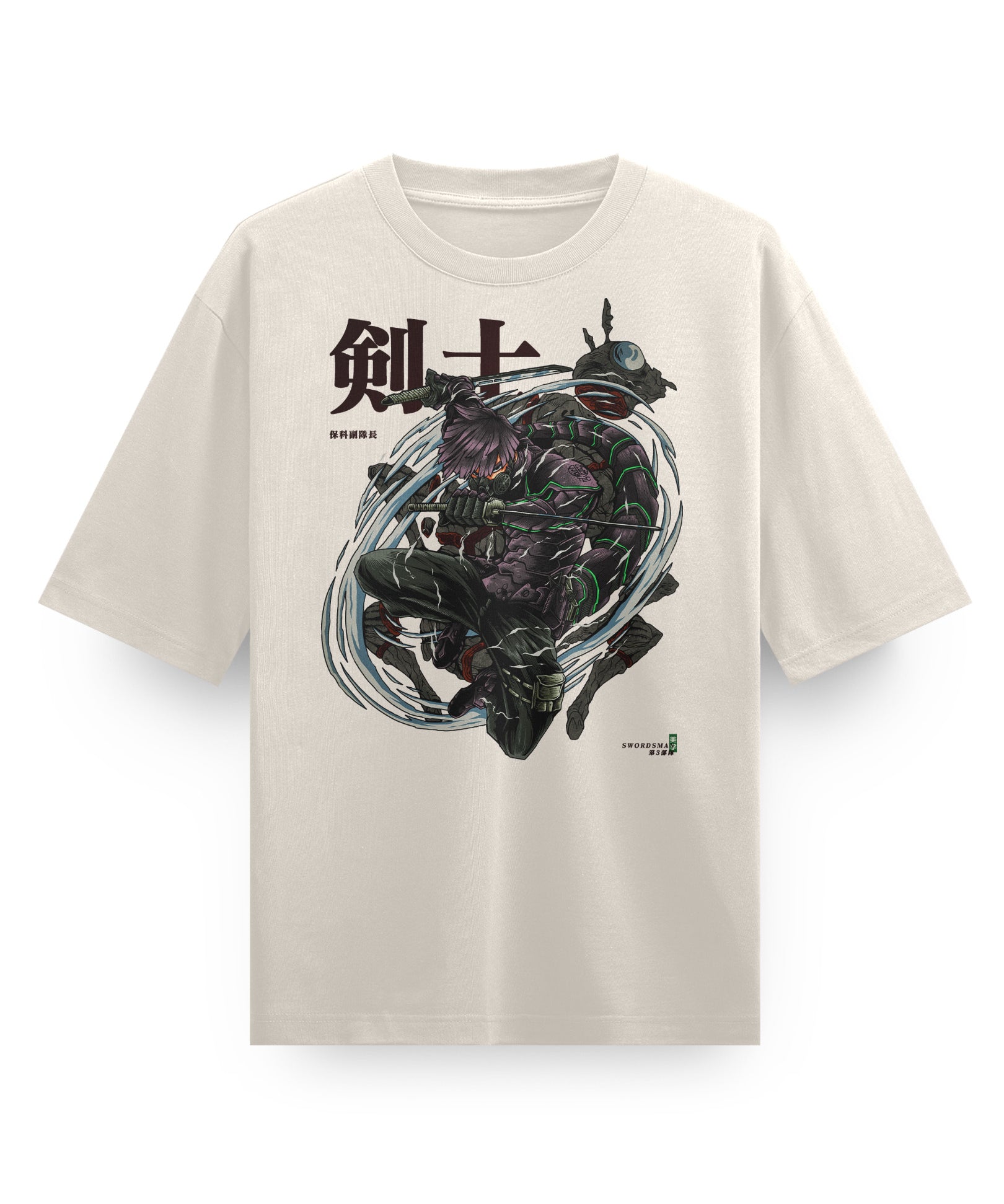 Soshiro (Swordsman) - Oversized Heavy Tee-Faded Black-S-Iced Tea Aesthetics