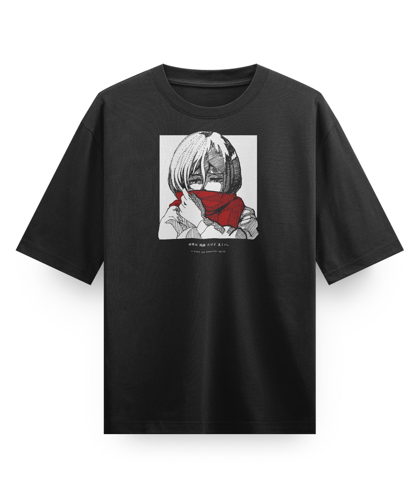 Cruel World - Oversized Heavy Tee-Faded Black-S-Iced Tea Aesthetics