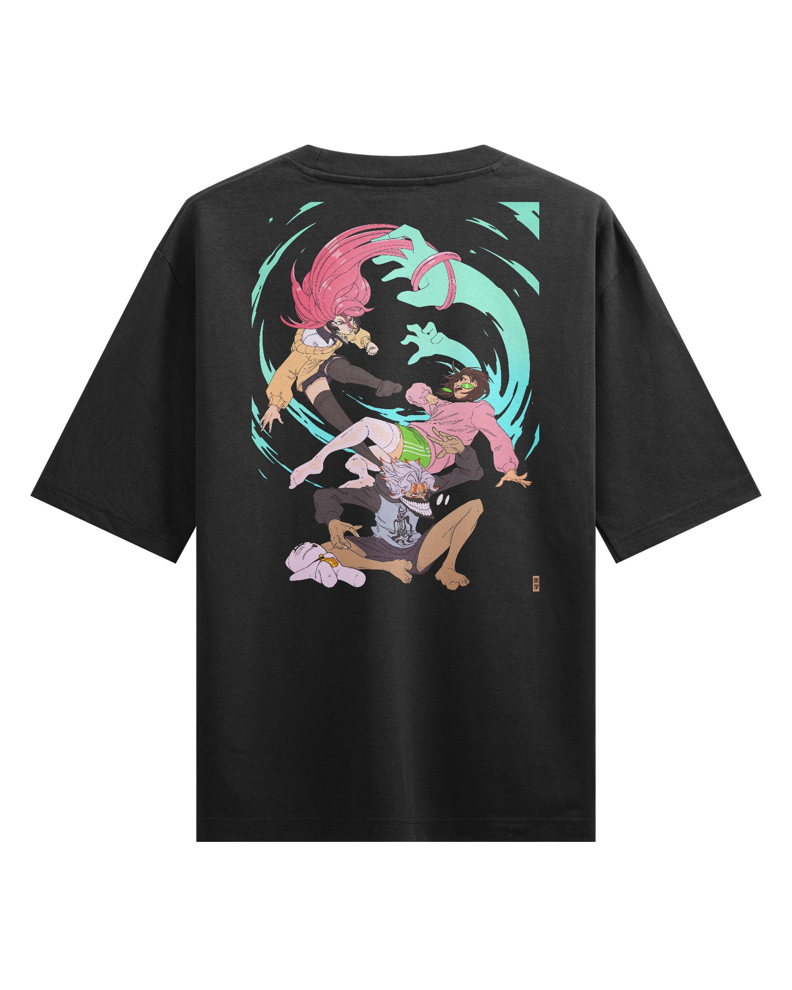 Encounter (Acro-Silky) - Oversized Heavy Tee-Faded Black-S-Iced Tea Aesthetics