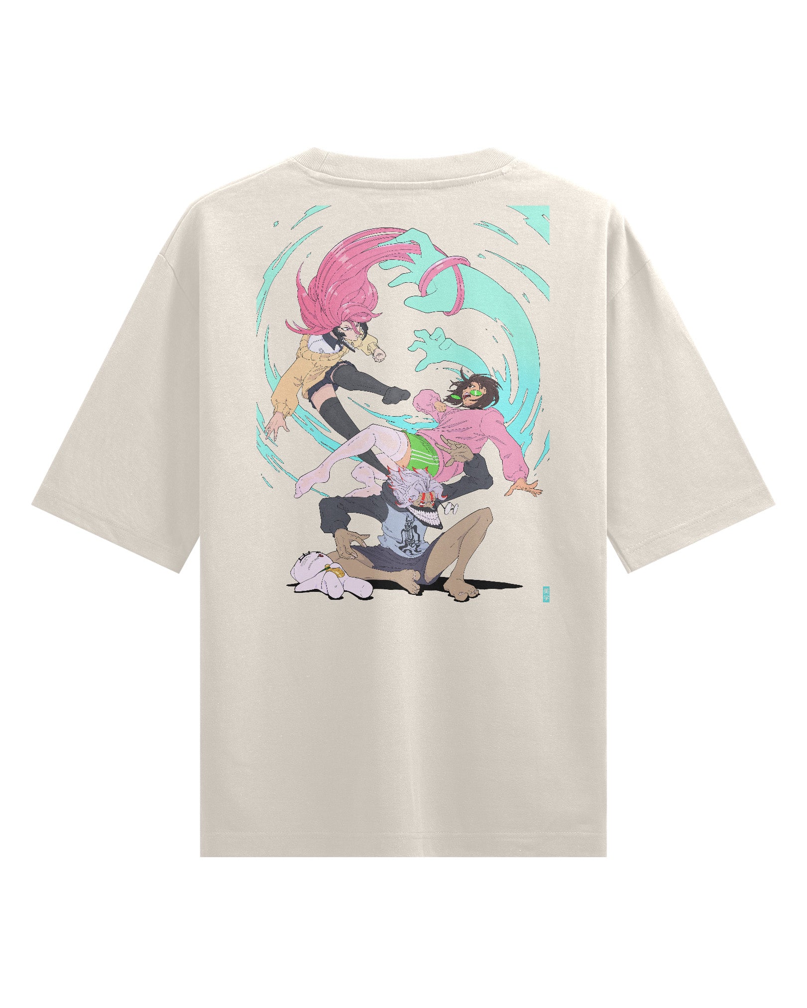 Encounter (Acro-Silky) - Oversized Heavy Tee-Faded Black-S-Iced Tea Aesthetics