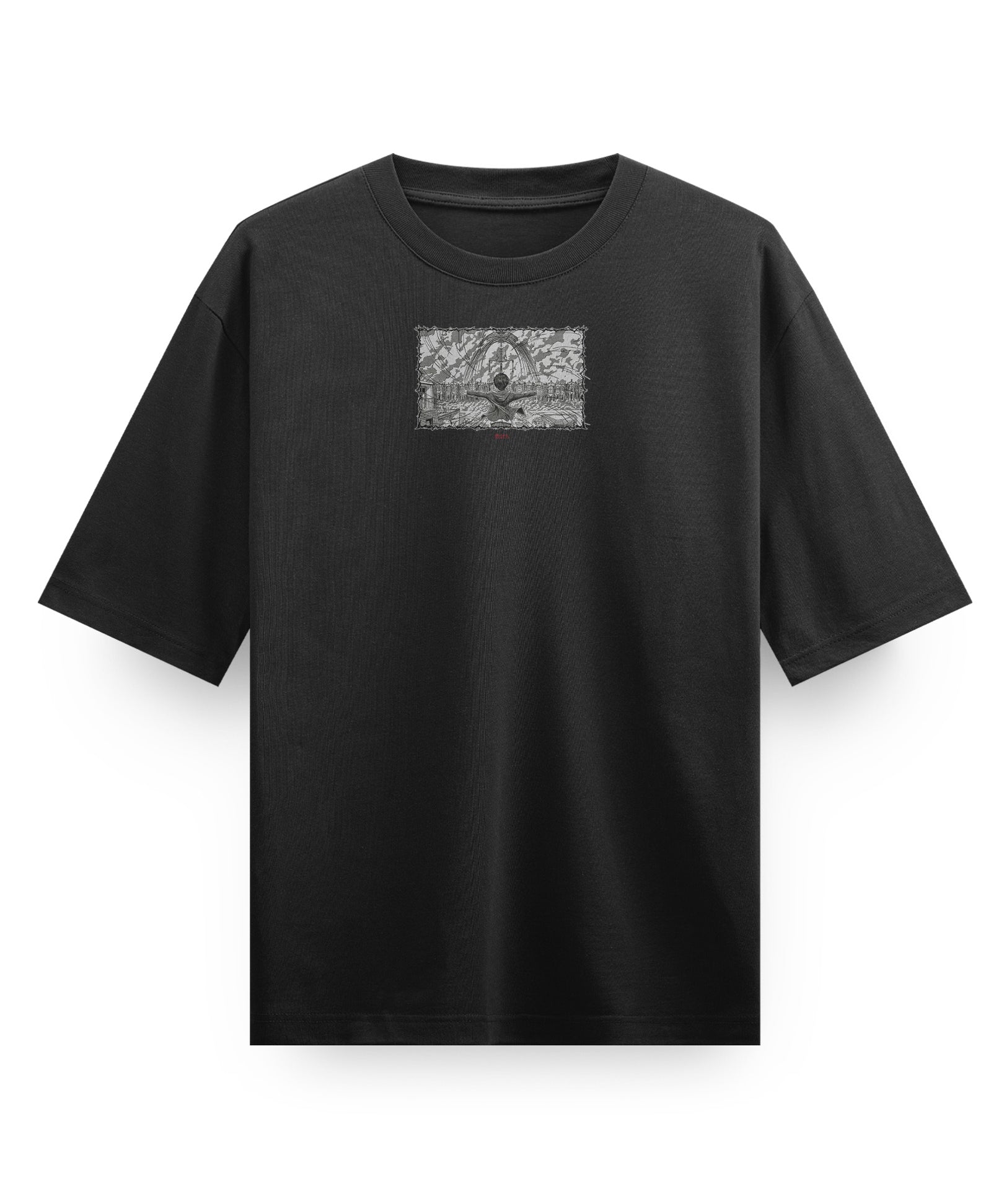 Revenge - Oversized Heavy tee-Faded Black-S-Iced Tea Aesthetics