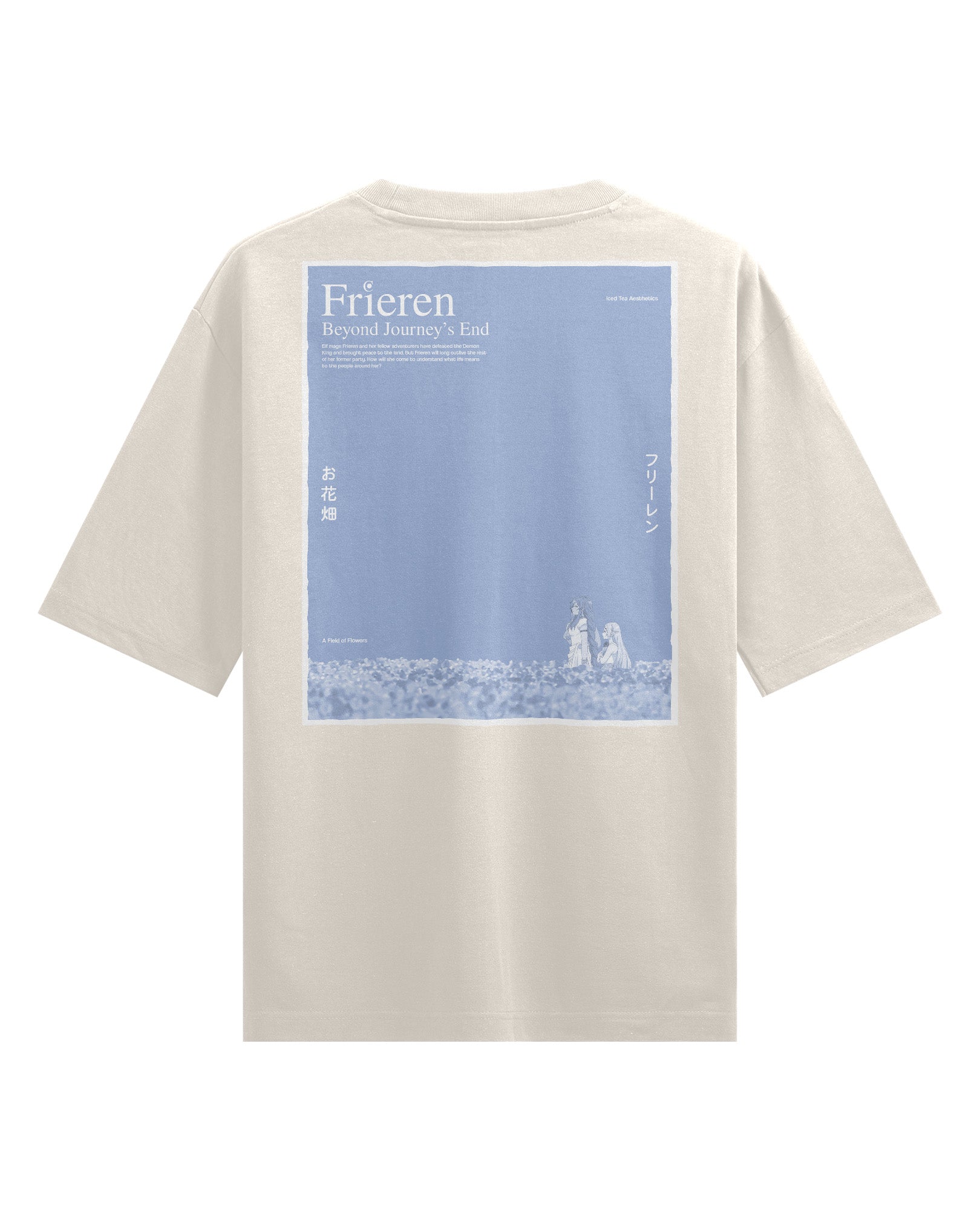 A Field of Flowers - Oversized Heavy Tee-Faded Black-S-Iced Tea Aesthetics