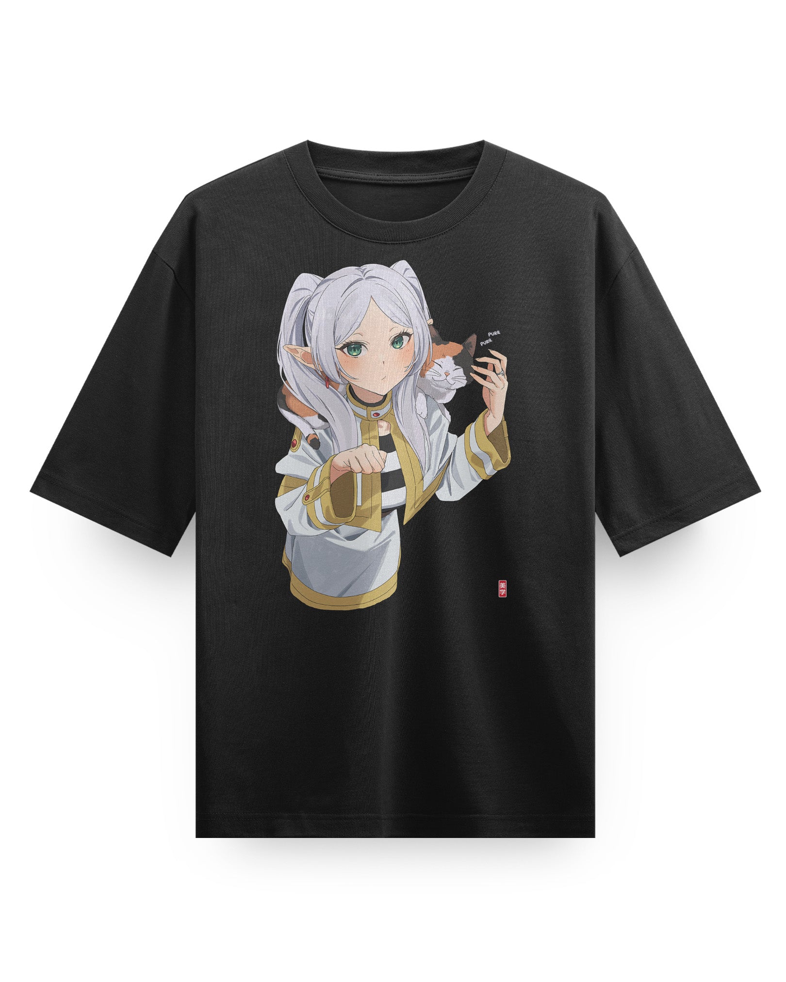 Frieren Cat - Oversized Heavy Tee