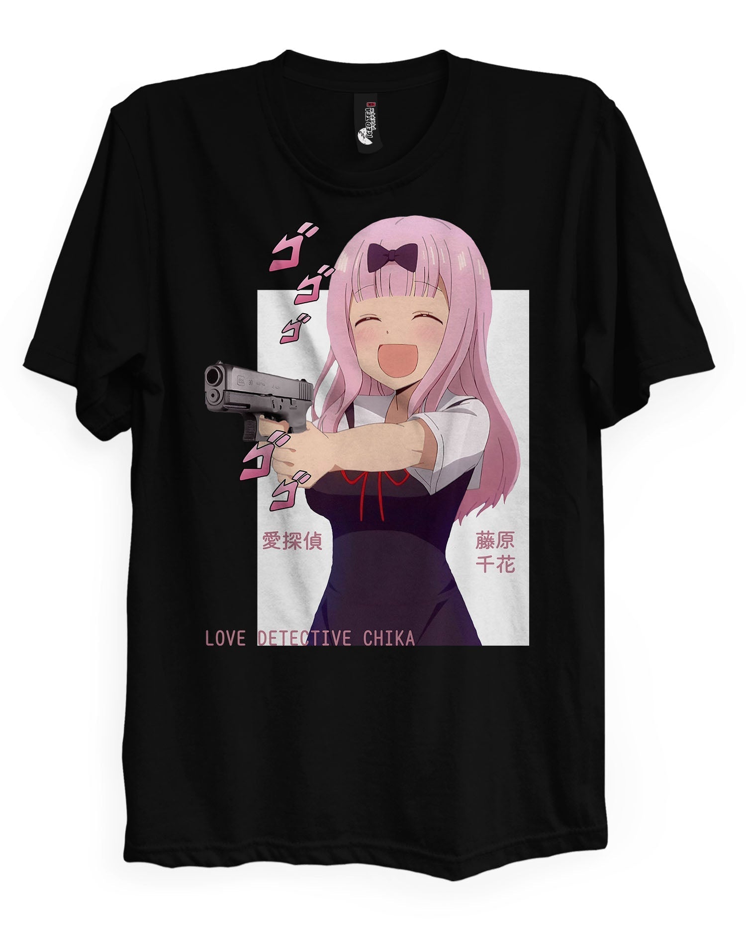 Love Detective Chika - T-Shirt-Black-S-Iced Tea Aesthetics