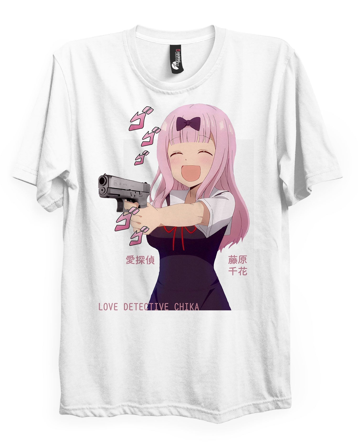 Love Detective Chika - T-Shirt-Black-S-Iced Tea Aesthetics