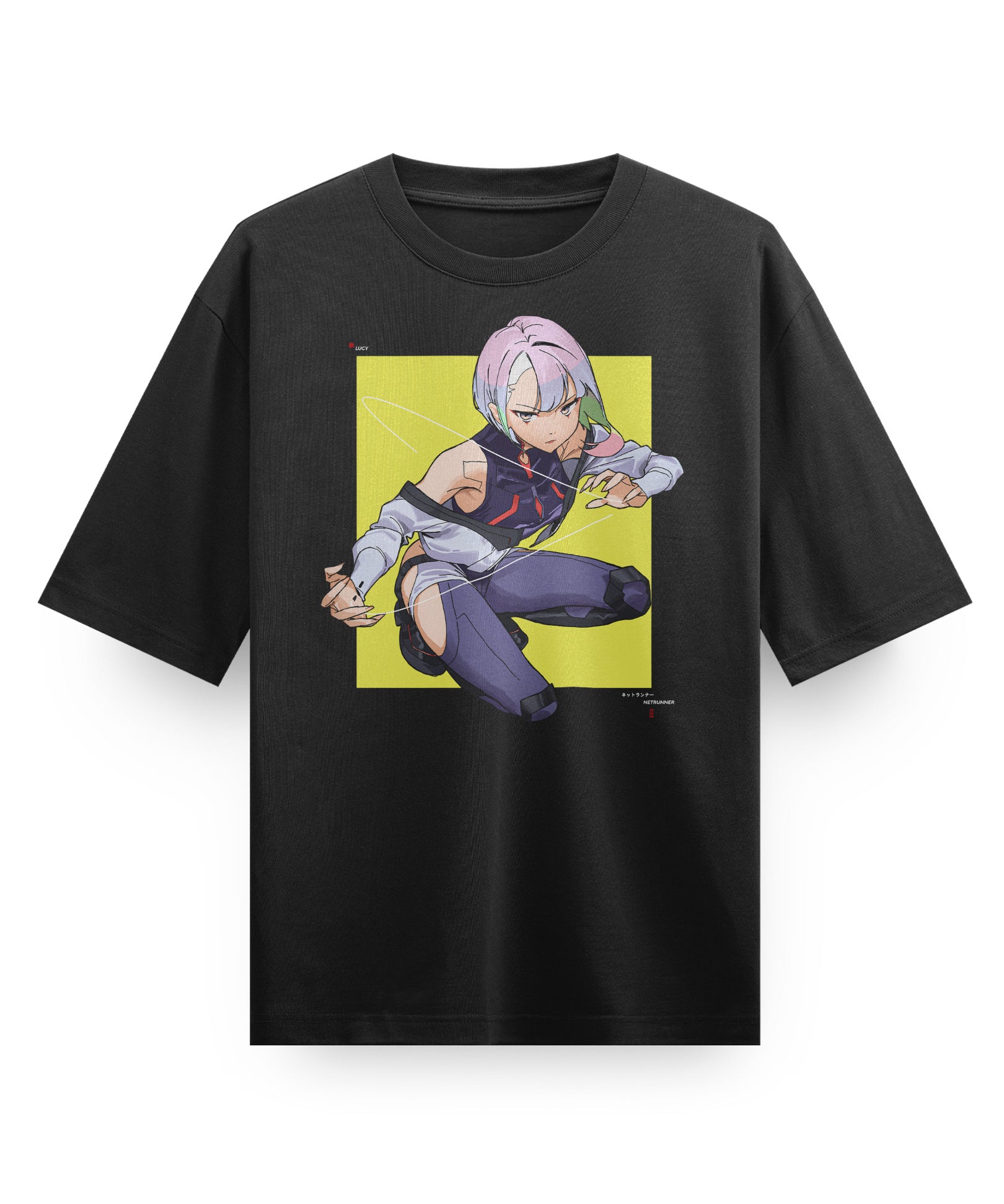 Lucy (YELLOW) - Oversized Heavy Tee-Faded Black-S-Iced Tea Aesthetics