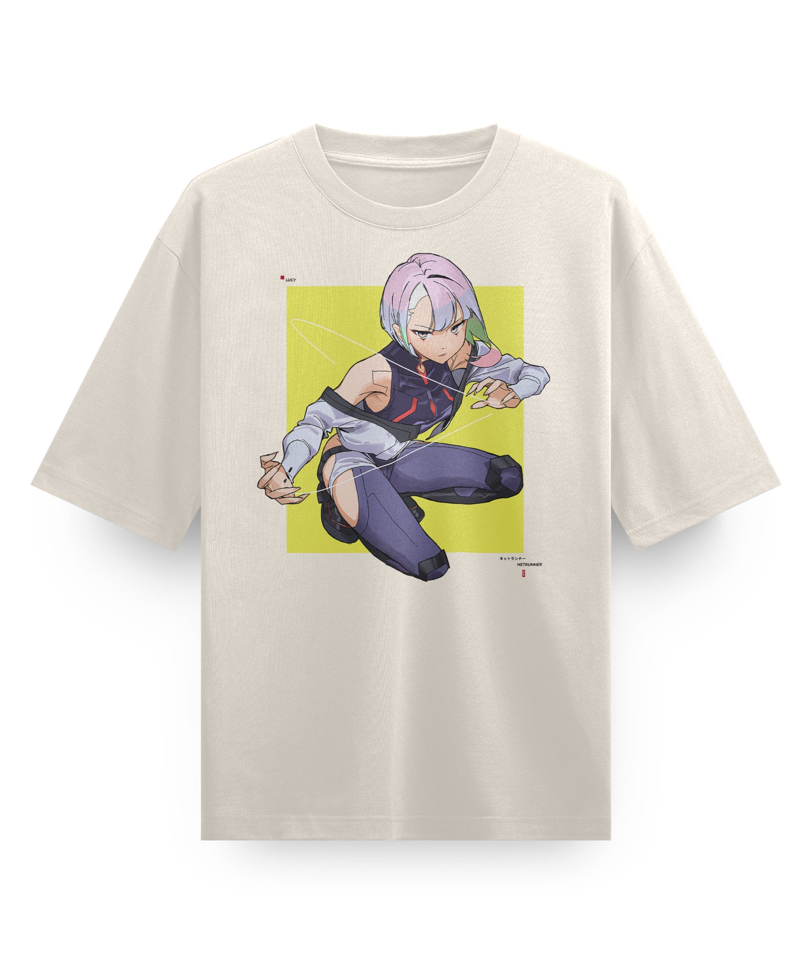 Lucy (YELLOW) - Oversized Heavy Tee-Faded Black-S-Iced Tea Aesthetics