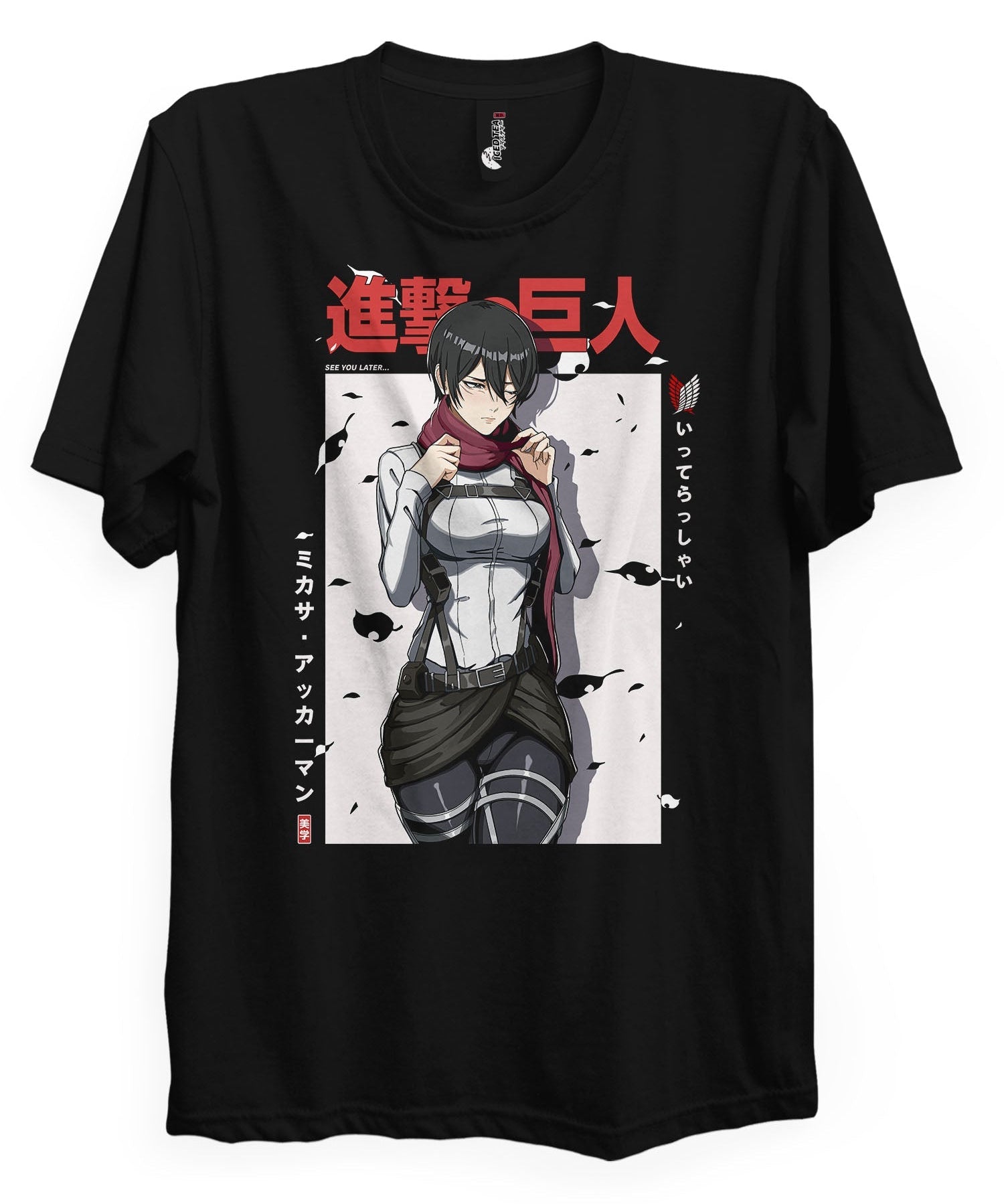 Mikasa "Goodbye" - T-Shirt-Black-S-Iced Tea Aesthetics