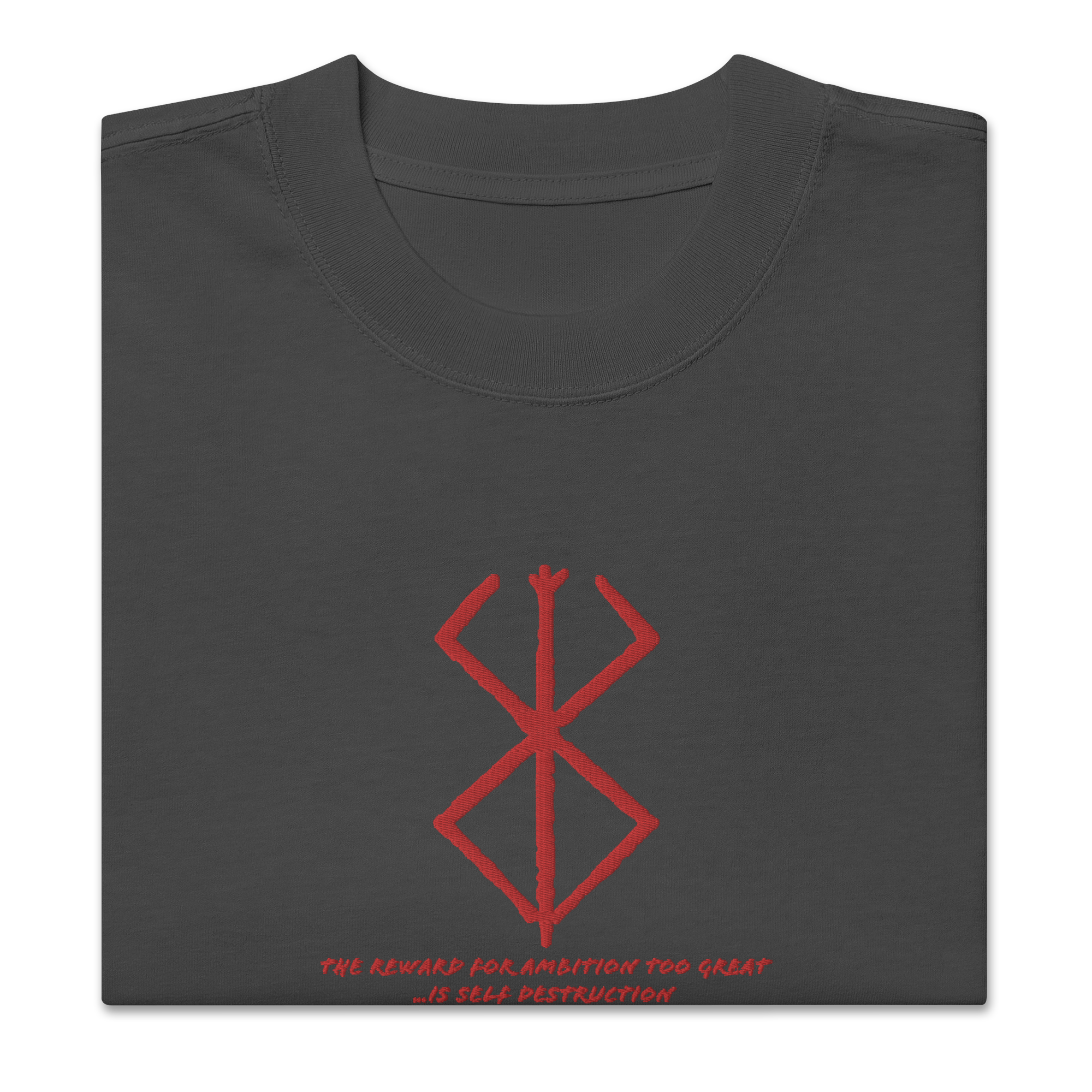 Self Destruction (Embroidery ) - Oversized Heavy Tee