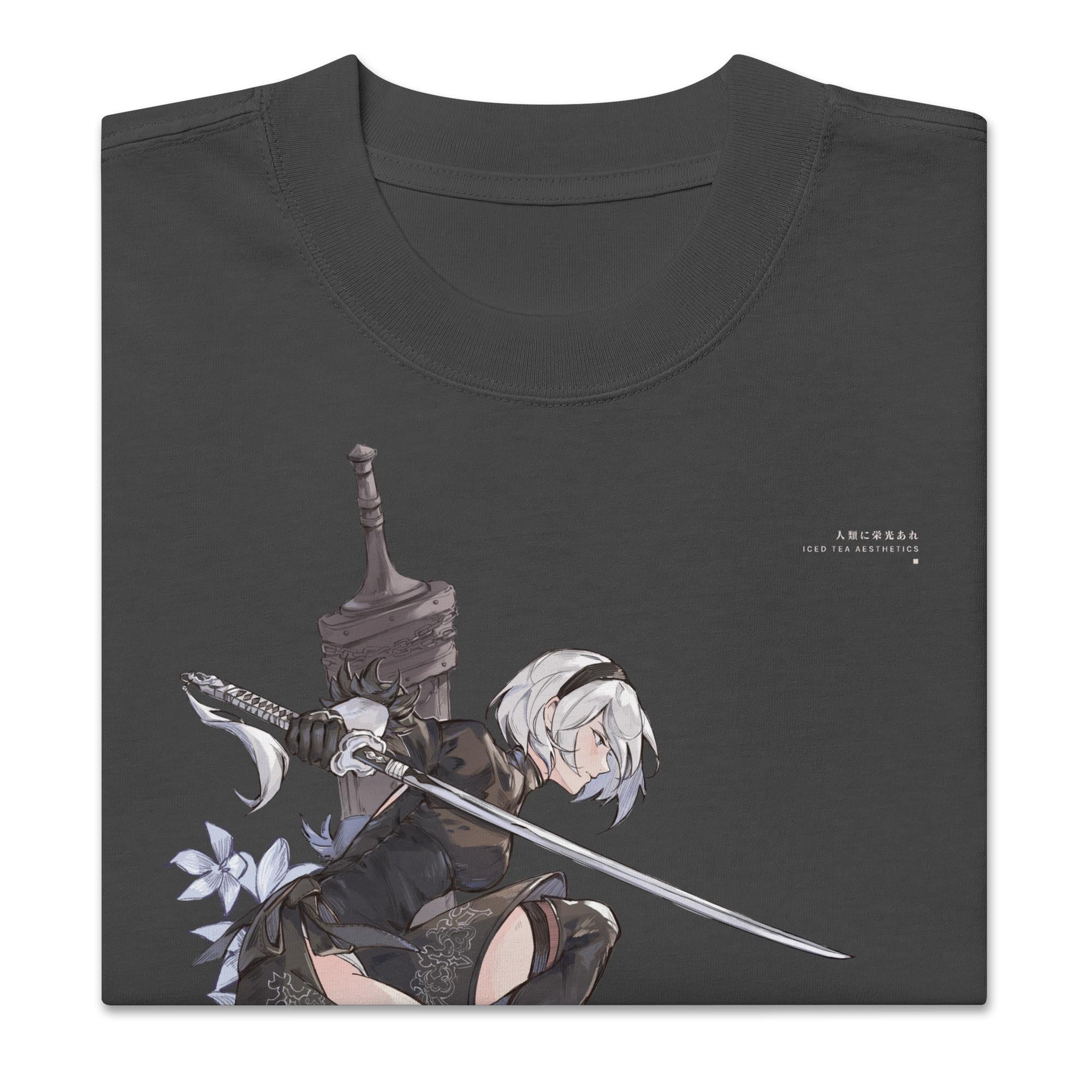 2B (Moonflower) - Oversized Heavy Tee