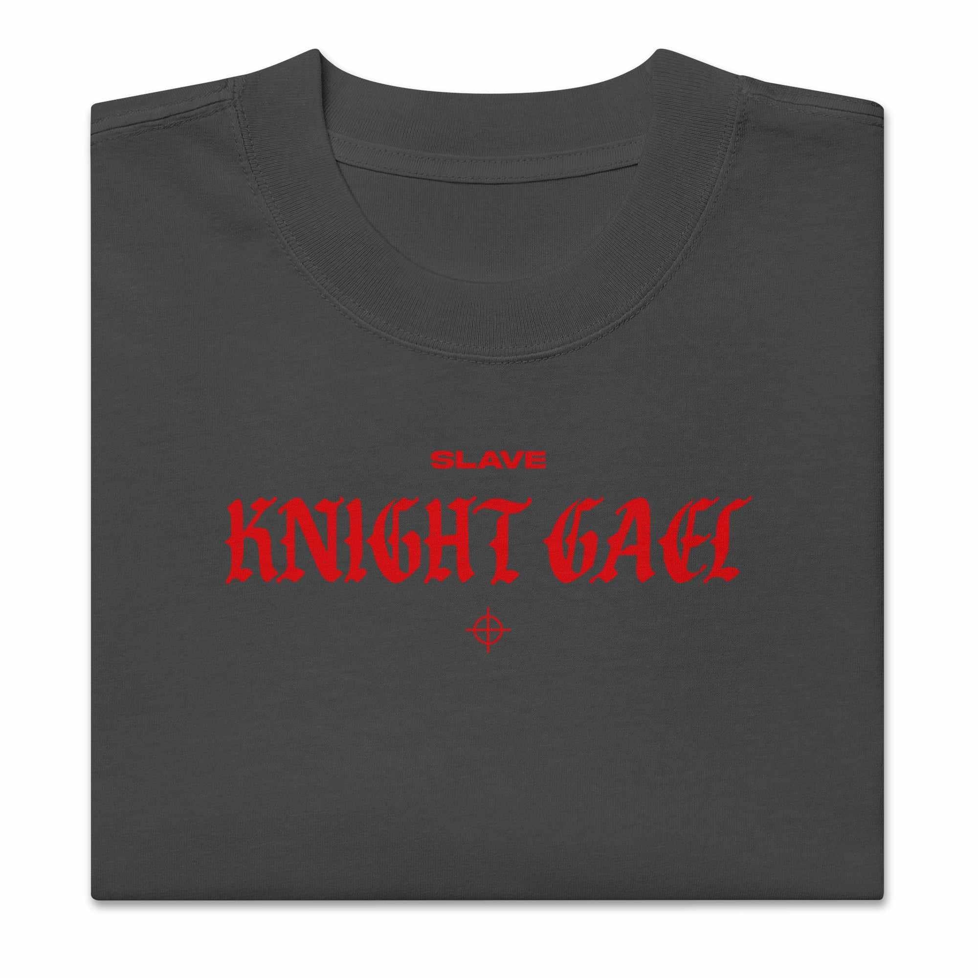 Slave Knight Gael - Oversized Heavy Tee-Faded Black-S-Iced Tea Aesthetics
