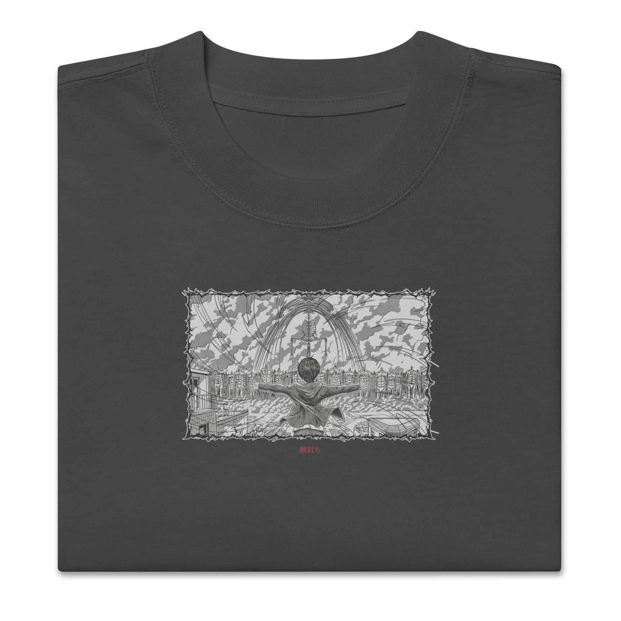 Revenge - Oversized Heavy tee-Faded Black-S-Iced Tea Aesthetics