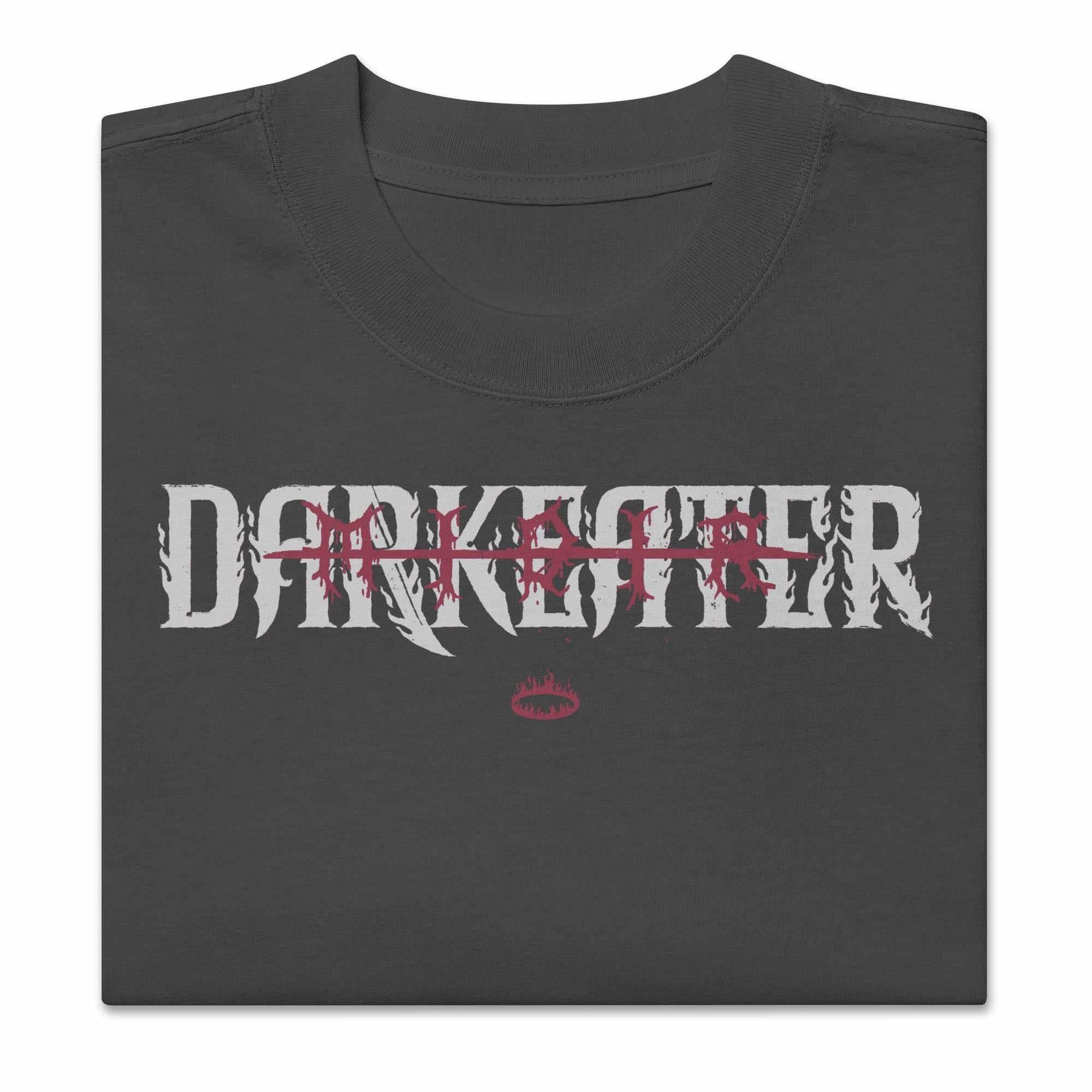 MIDIR (DARKEATER) - Oversized Heavy Tee-Faded Black-S-Iced Tea Aesthetics