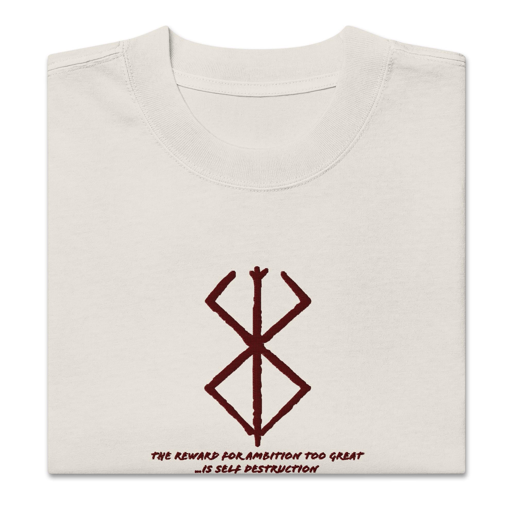 Self Destruction (Embroidery ) - Oversized Heavy Tee