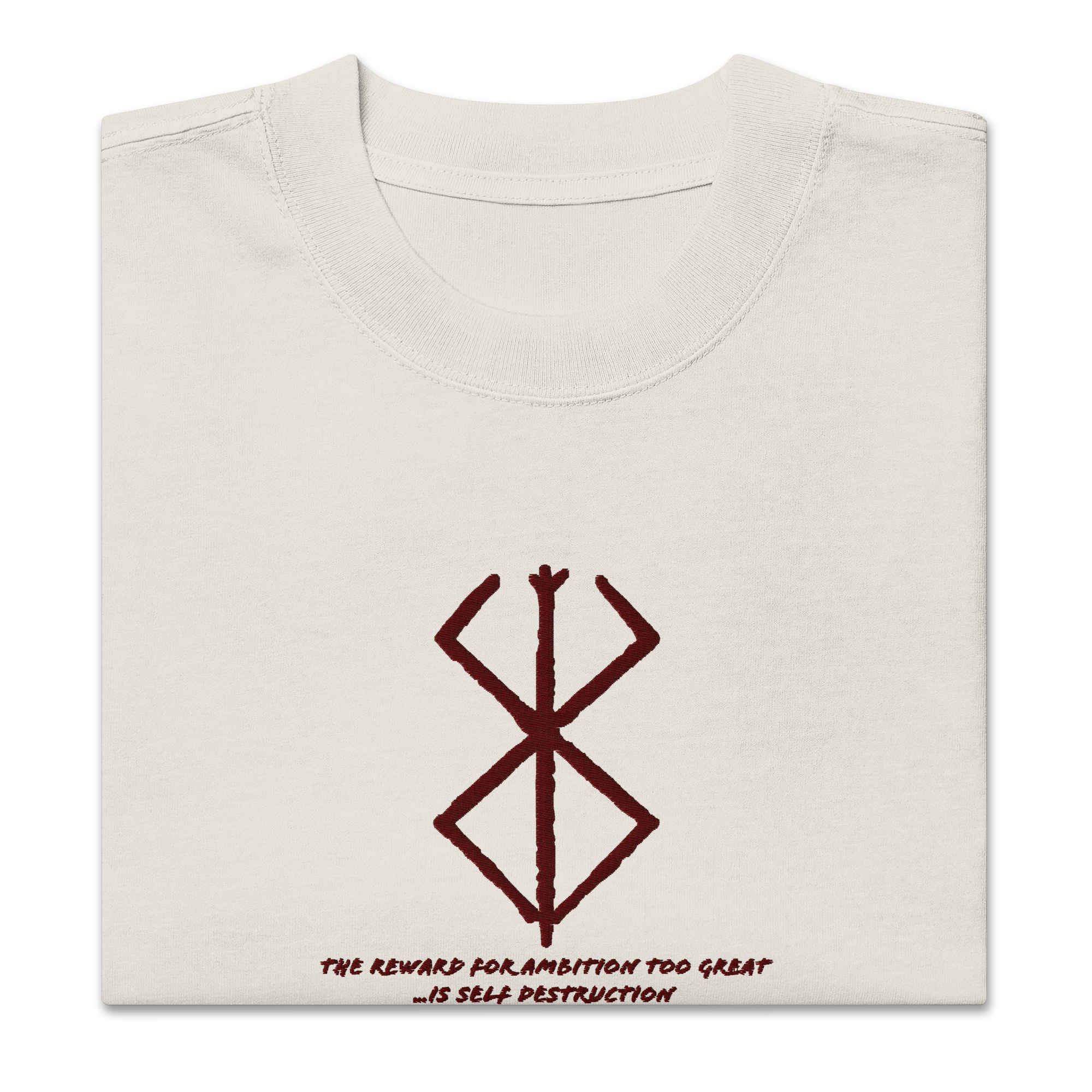 Self Destruction (Embroidery ) - Oversized Heavy Tee