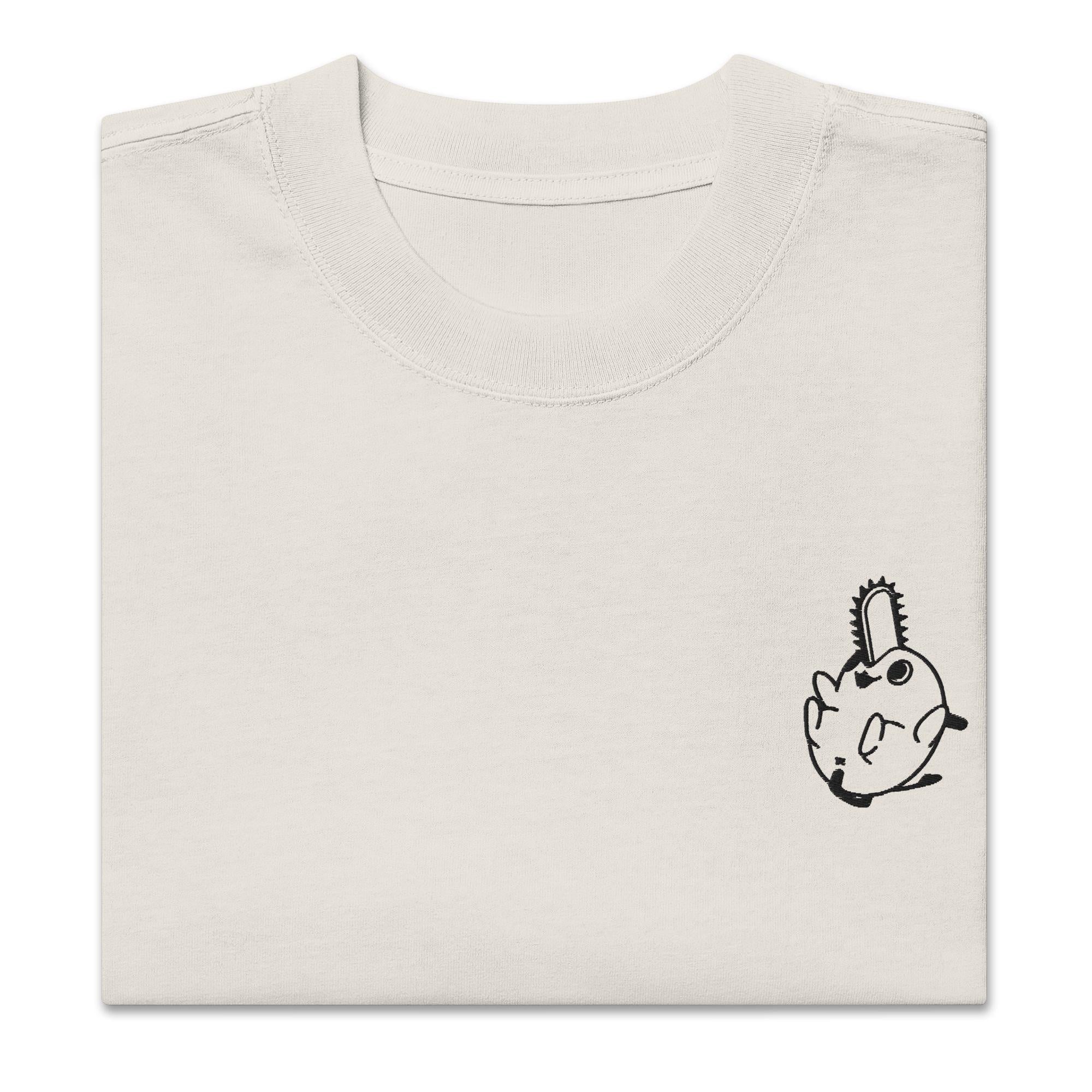 Pochita Mini (Embroidery ) - Oversized Heavy Tee