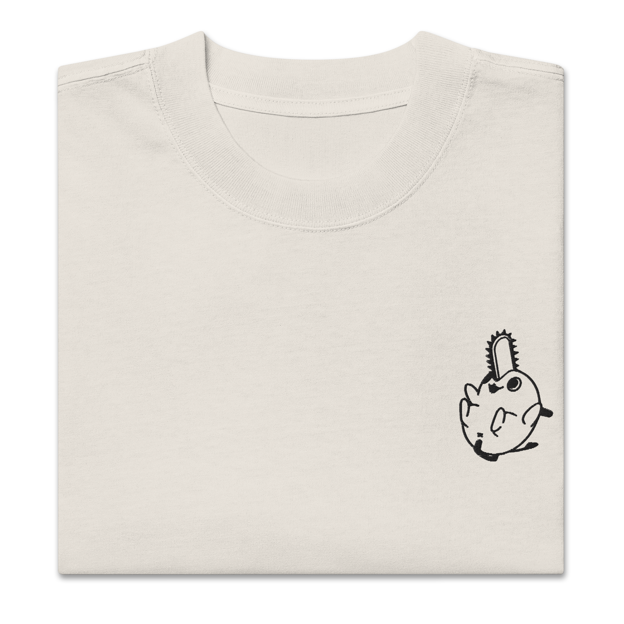 Pochita Mini (Embroidery ) - Oversized Heavy Tee