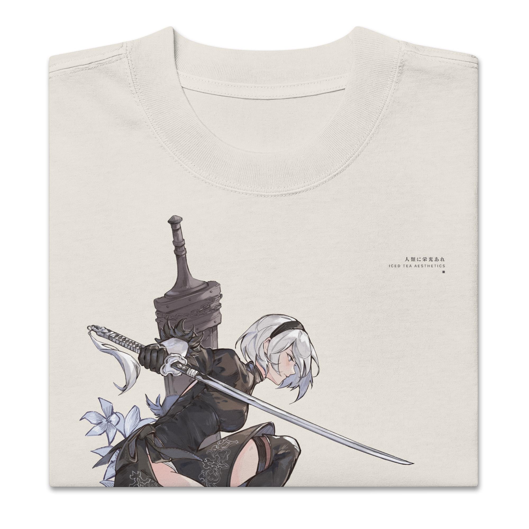 2B (Moonflower) - Oversized Heavy Tee