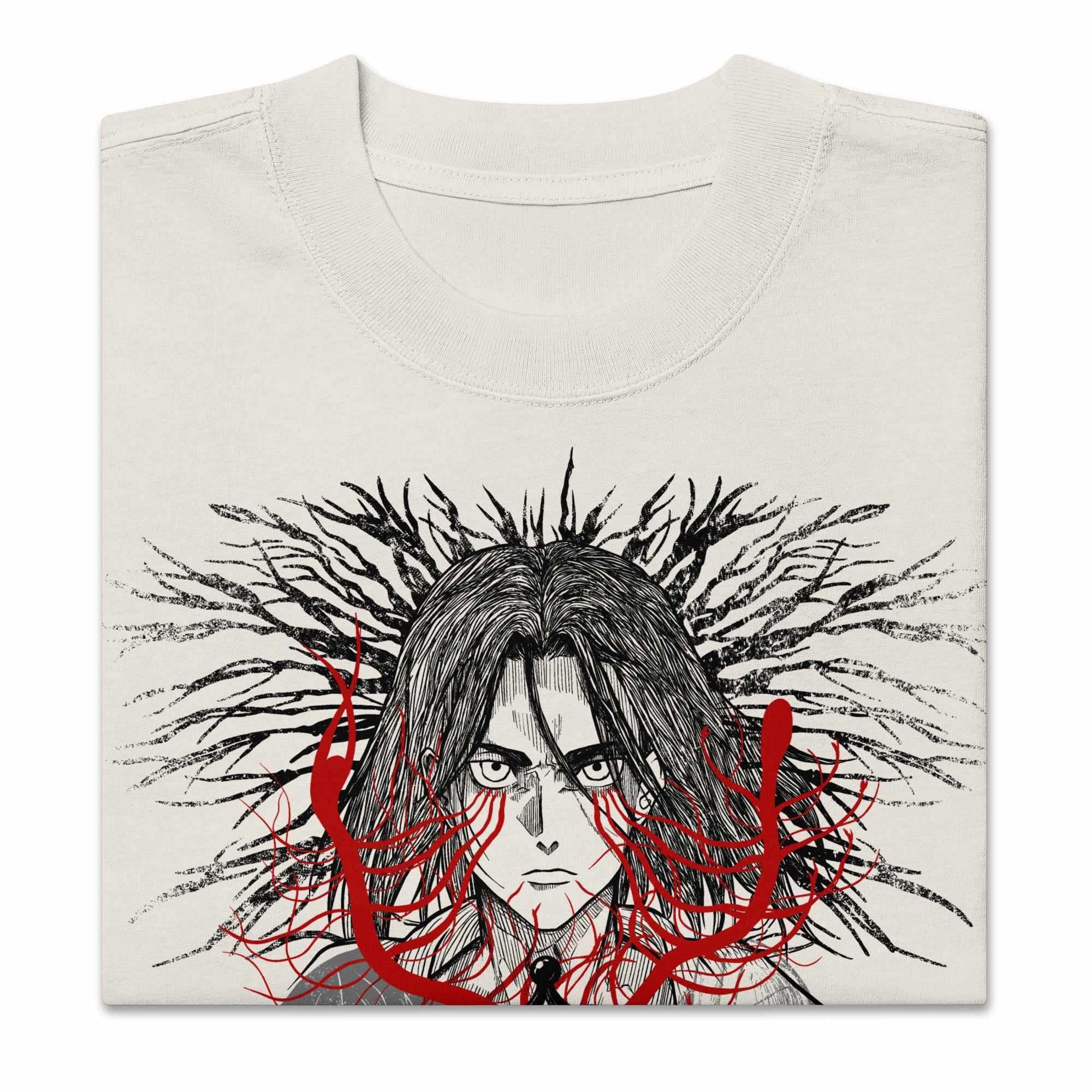 PATHS - Oversized Heavy Tee-Faded Bone-S-Iced Tea Aesthetics