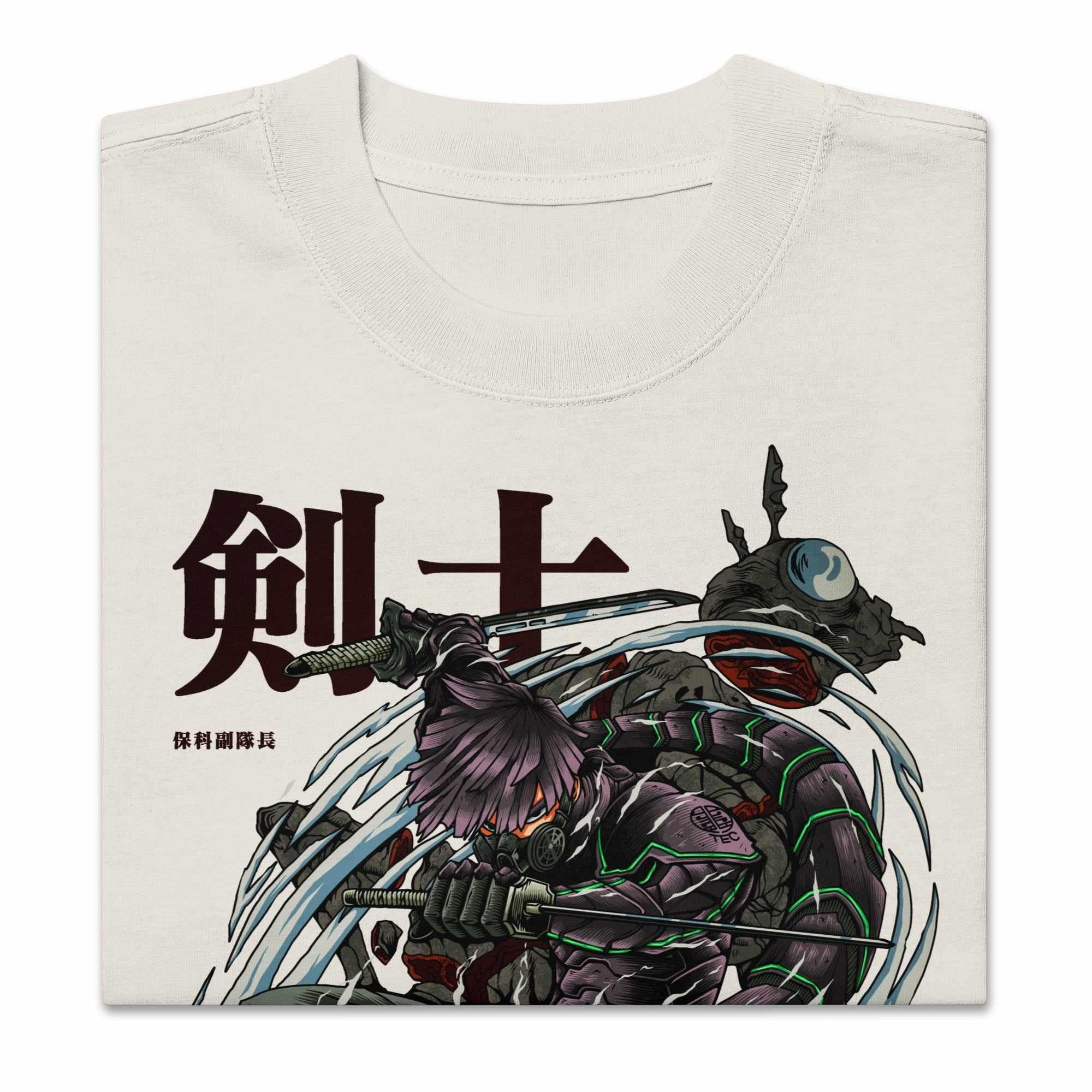 Soshiro (Swordsman) - Oversized Heavy Tee-Faded Bone-S-Iced Tea Aesthetics