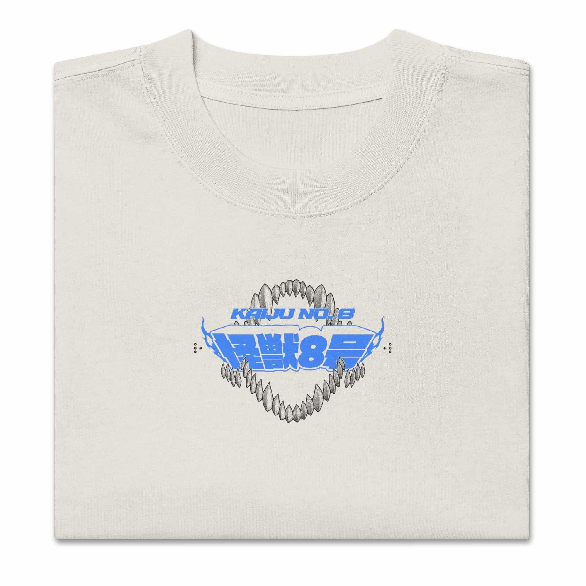NO. 8 UNLEASHED (MK2) - Oversized Heavy Tee-Faded Bone-S-Iced Tea Aesthetics