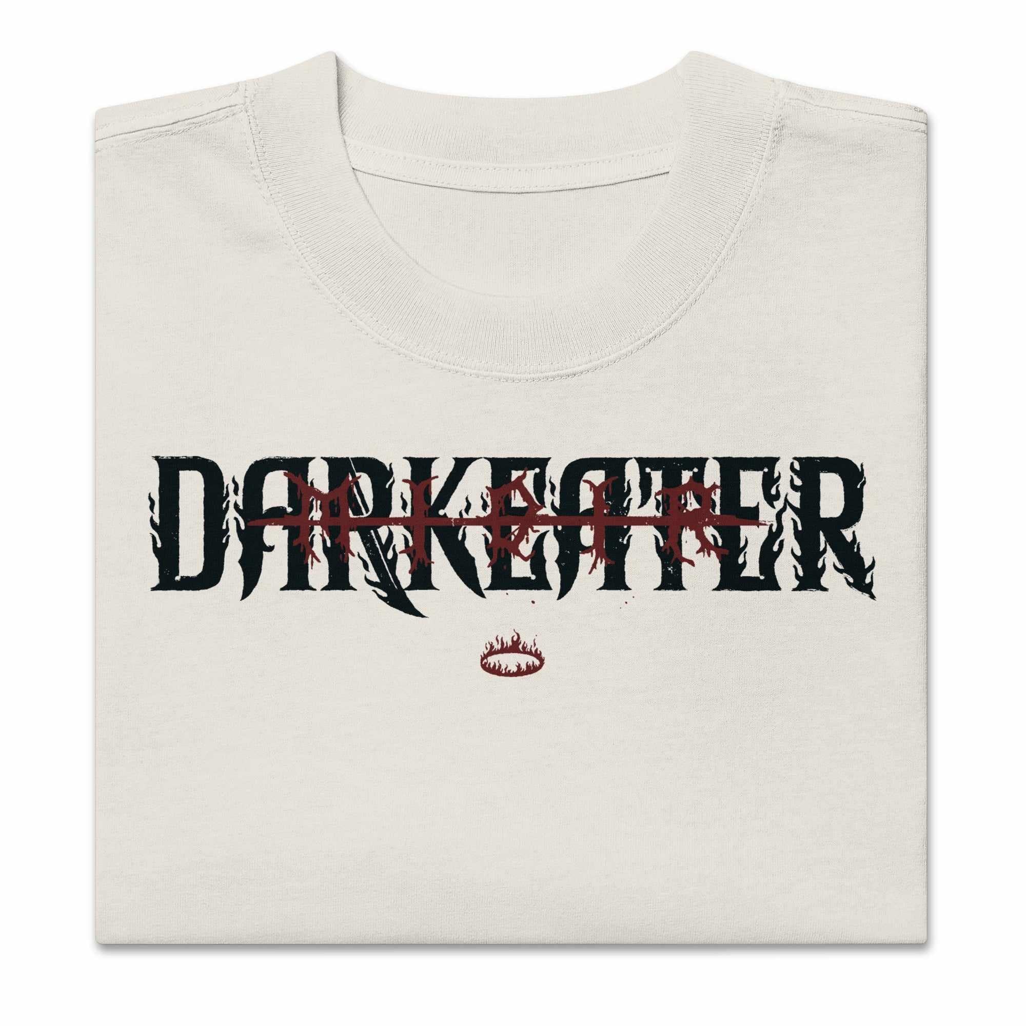 MIDIR (DARKEATER) - Oversized Heavy Tee-Faded Bone-S-Iced Tea Aesthetics