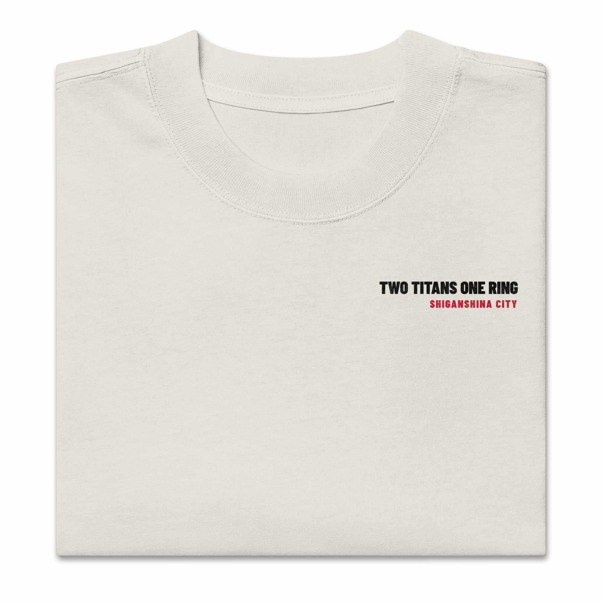 THE RING - Oversized Heavy Tee-Faded Bone-S-Iced Tea Aesthetics