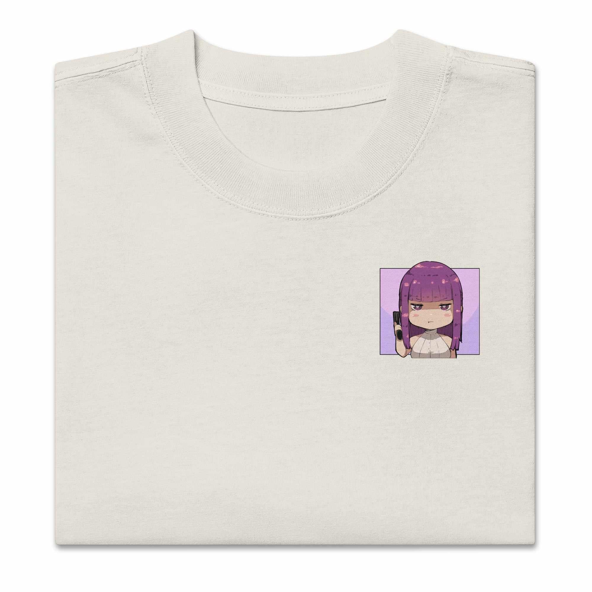 Agent Fern - Oversized Heavy Tee-Faded Bone-S-Iced Tea Aesthetics