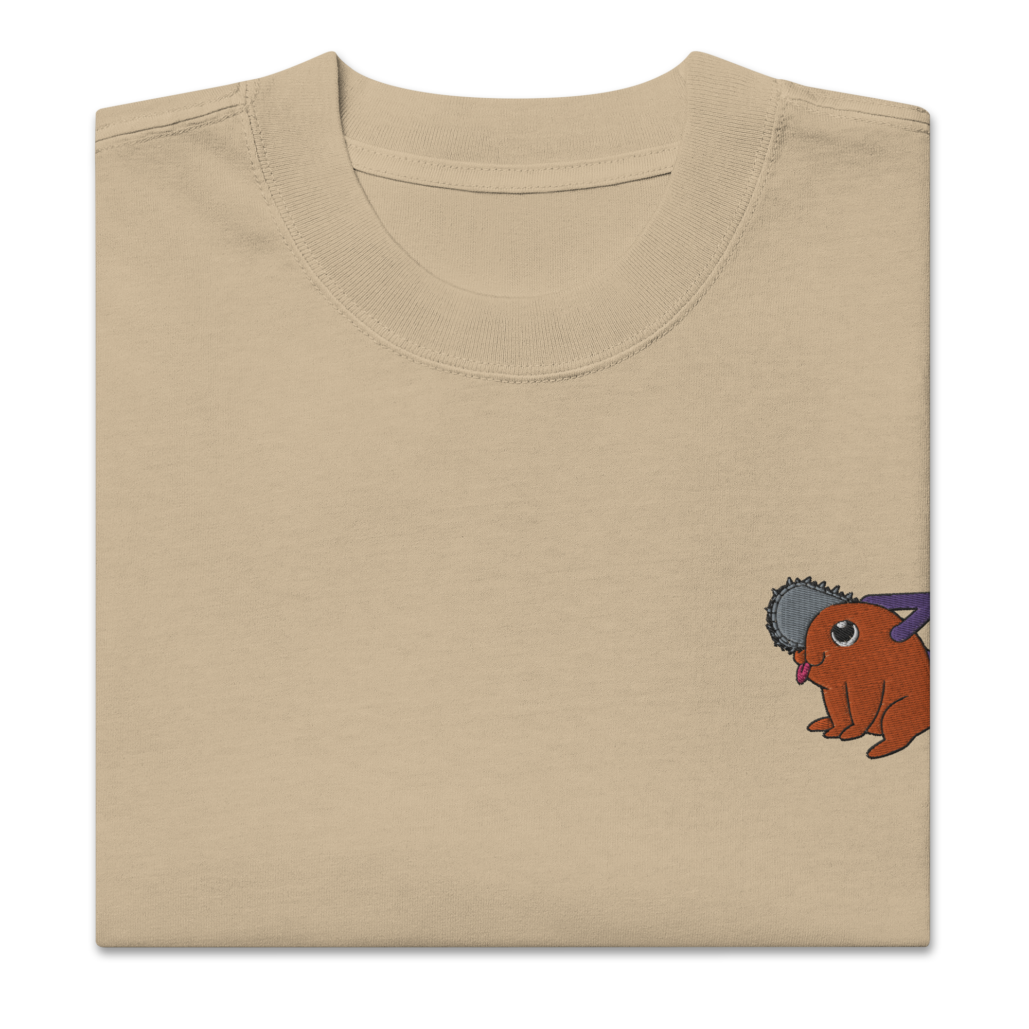 Pochita (Embroidery ) - Oversized Heavy Tee