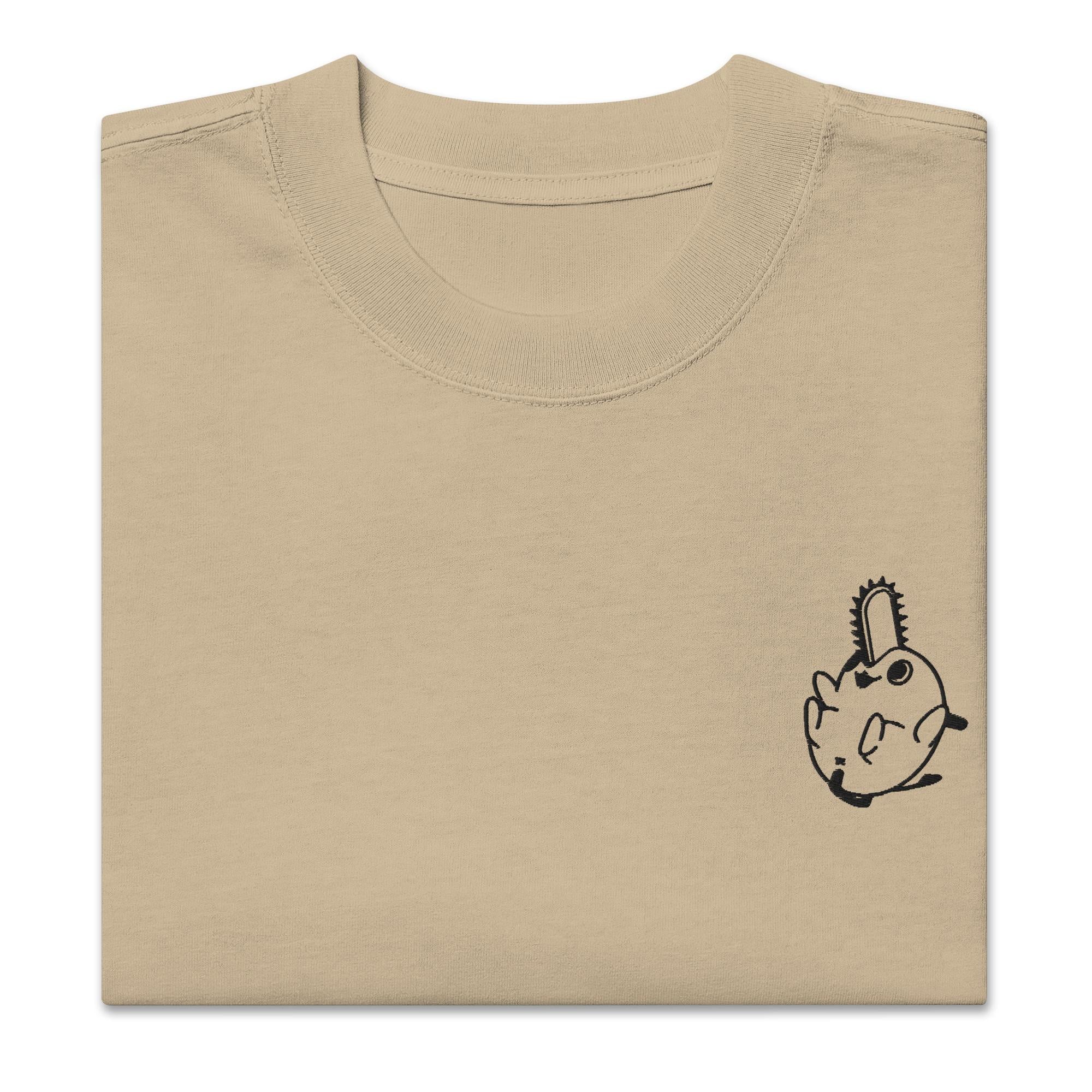 Pochita Mini (Embroidery ) - Oversized Heavy Tee