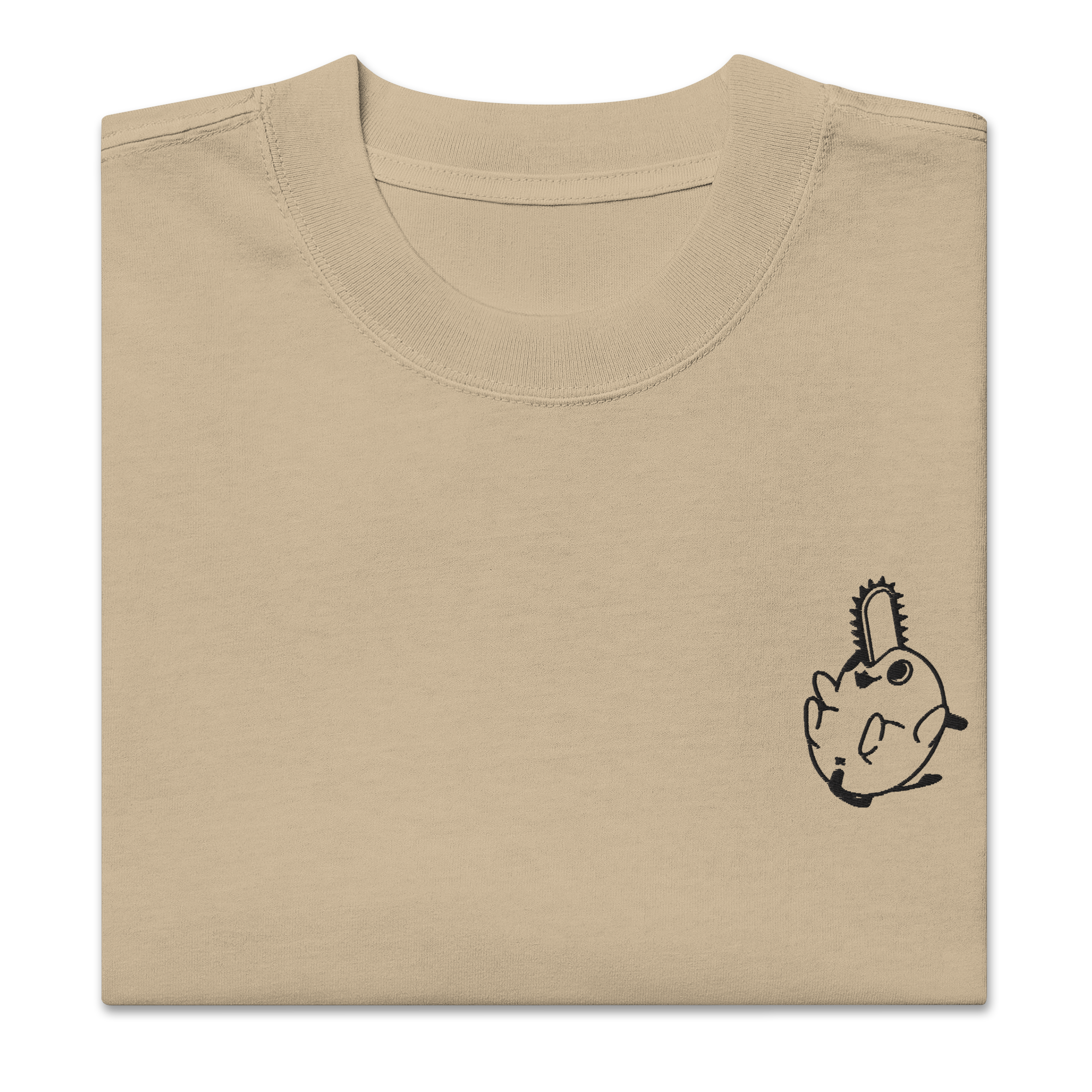 Pochita Mini (Embroidery ) - Oversized Heavy Tee