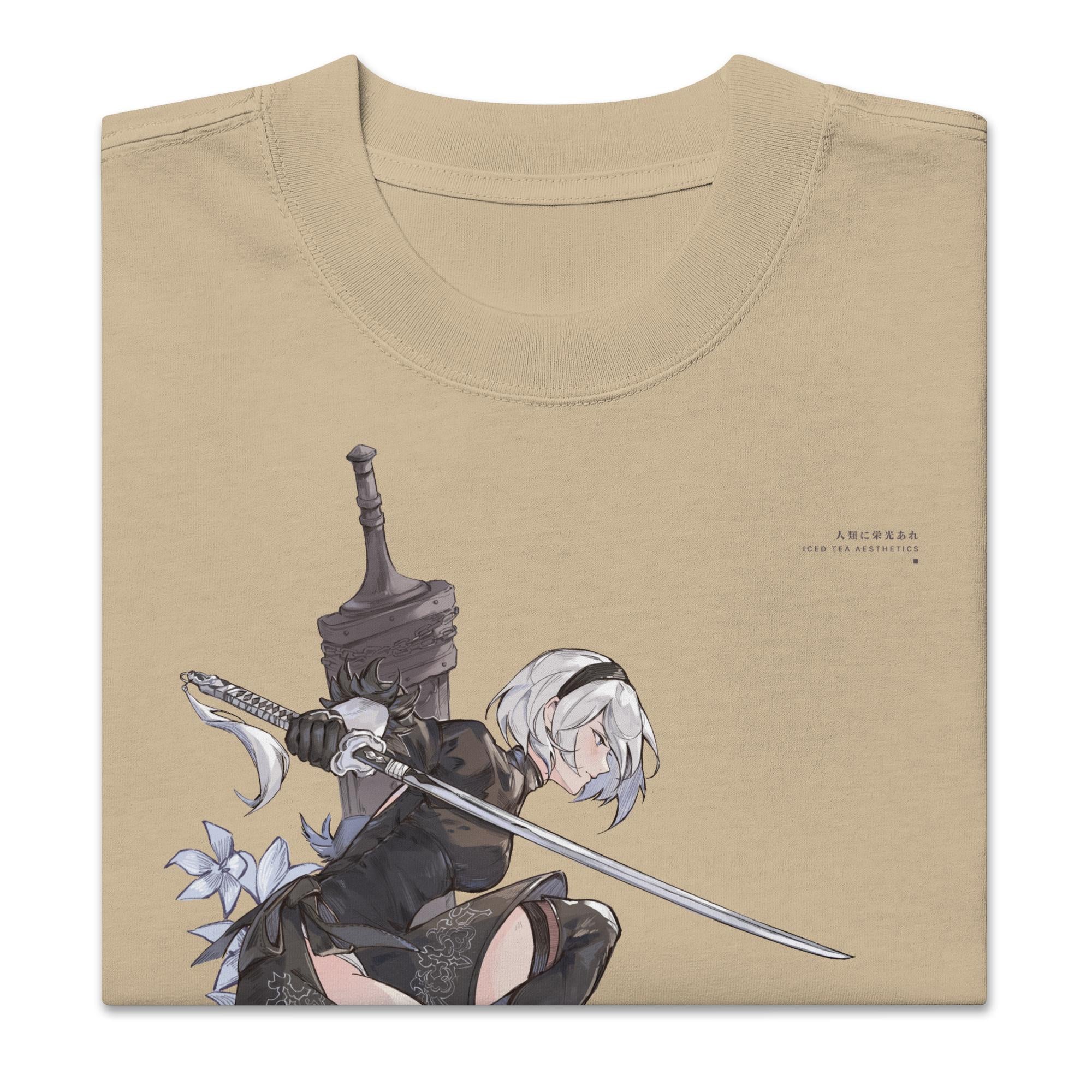 2B (Moonflower) - Oversized Heavy Tee