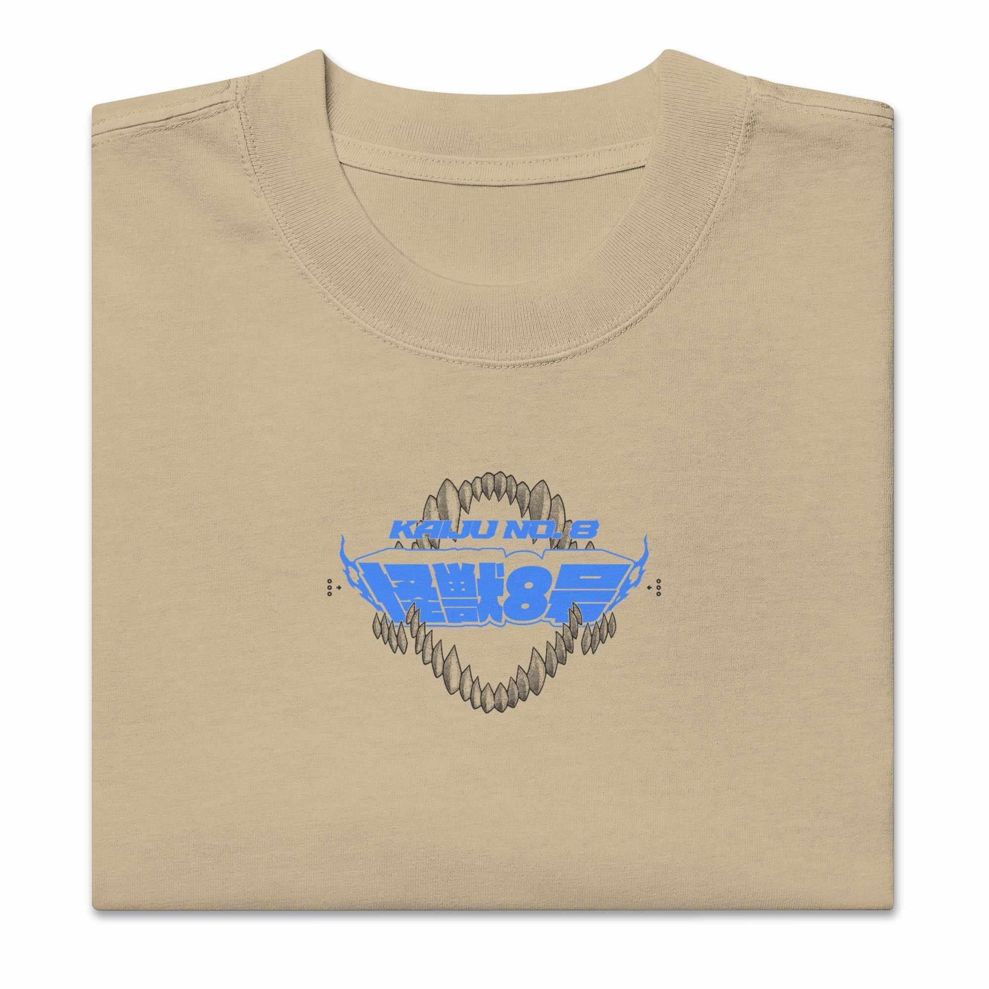 NO. 8 UNLEASHED (MK2) - Oversized Heavy Tee-Faded Khaki-S-Iced Tea Aesthetics