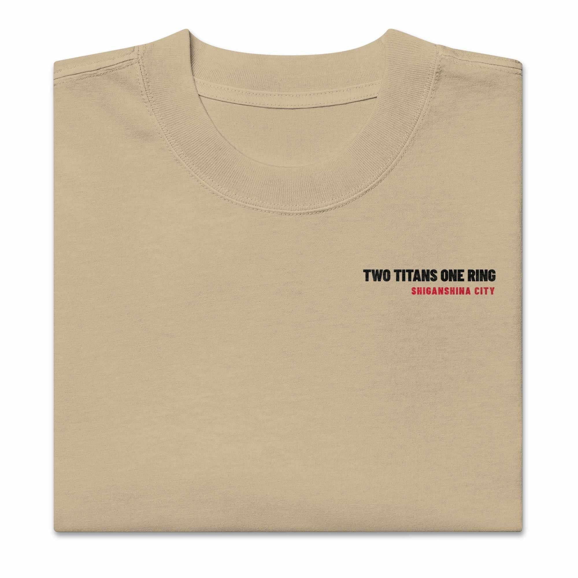 THE RING - Oversized Heavy Tee-Faded Khaki-S-Iced Tea Aesthetics