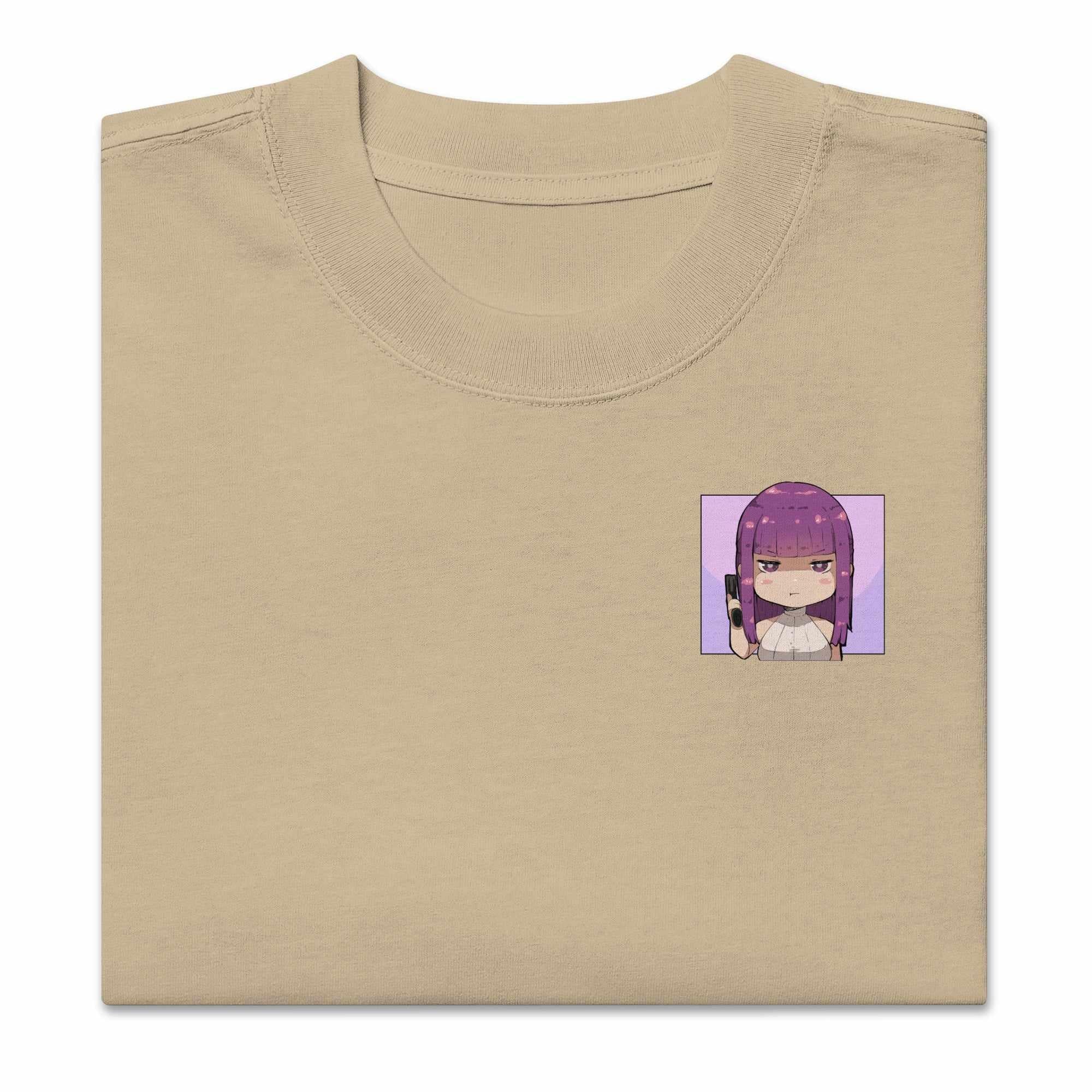 Agent Fern - Oversized Heavy Tee-Faded Khaki-S-Iced Tea Aesthetics